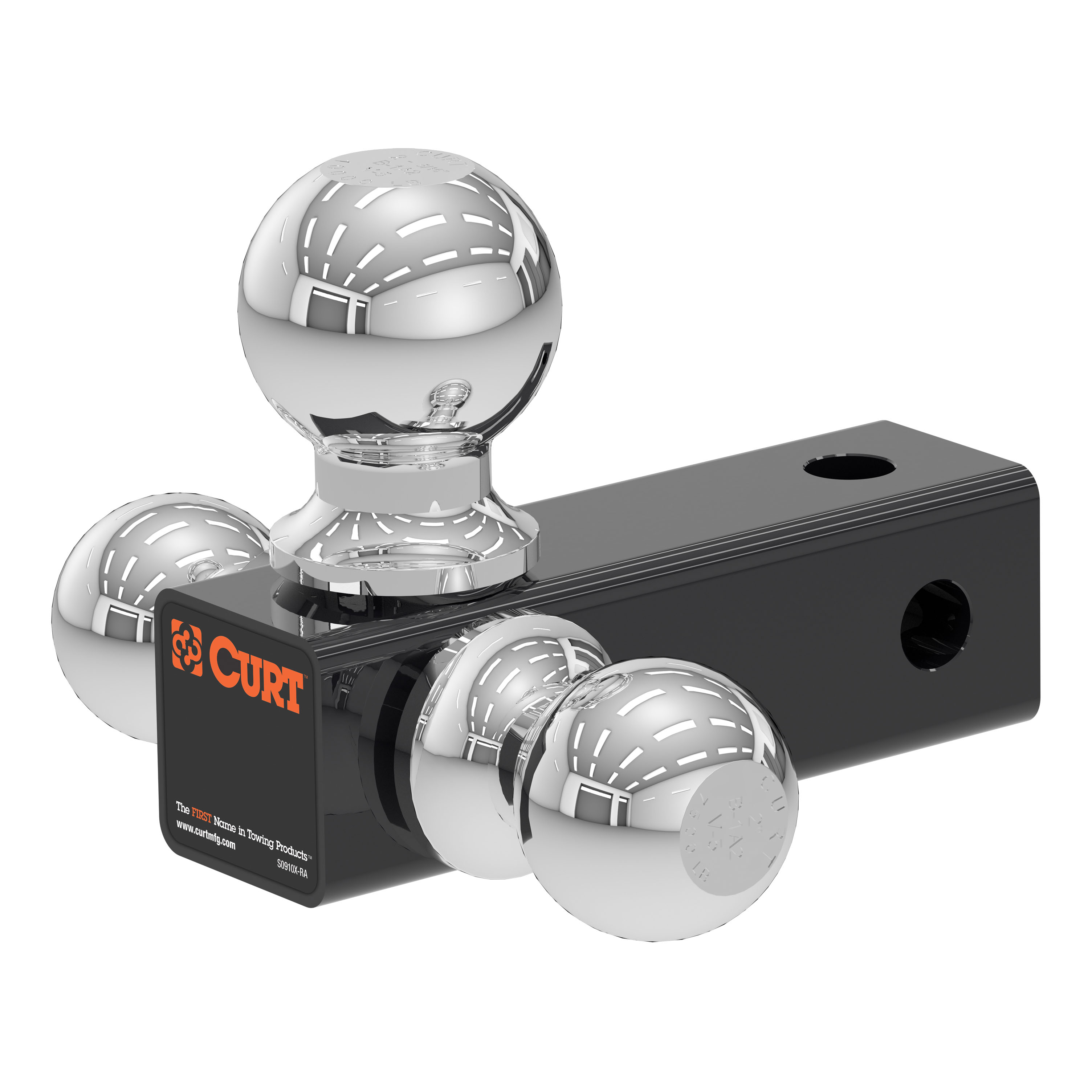 CURT 45800 Replacement Adjustable Trailer Hitch Ball Mount Head with 3 Balls for CURT #45799 thumbnail 0