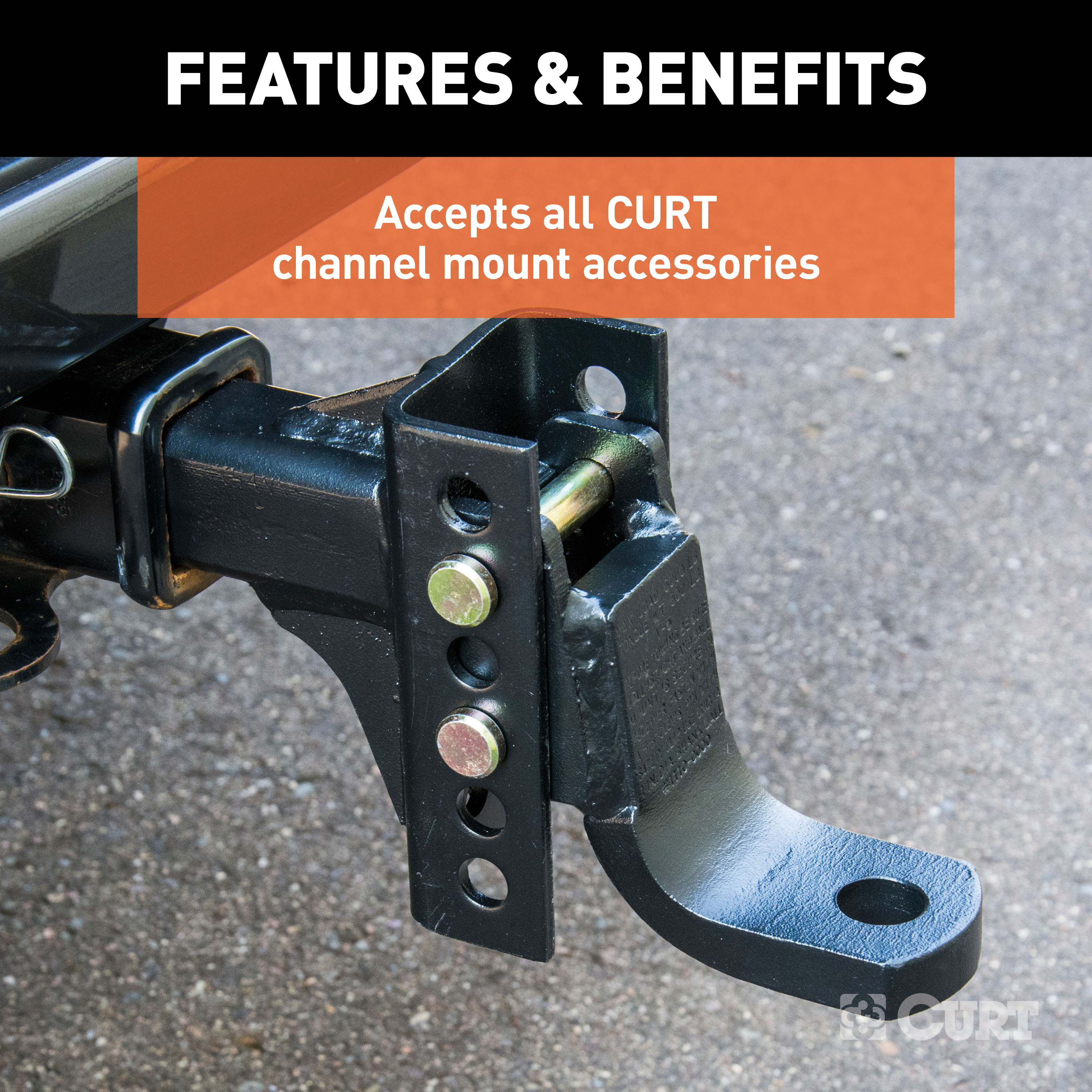 CURT 45911 Replacement Shank for Adjustable Trailer Hitch Ball Mount #45901, Fits 2-Inch Receiver thumbnail 2