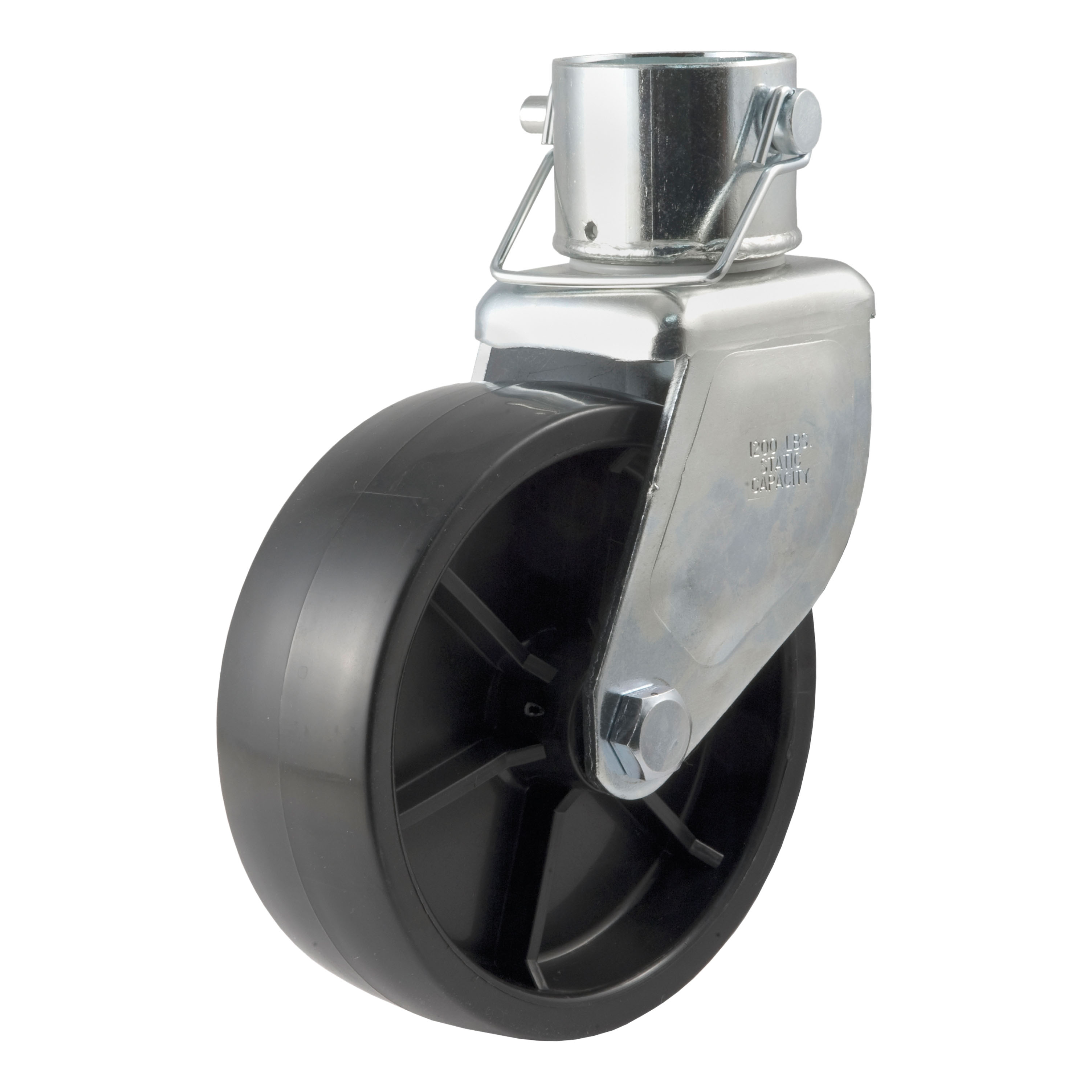CURT 28277 6-Inch Caster Trailer Jack Wheel Replacement, Fits 2-In Tube, 1,200 lbs thumbnail 4
