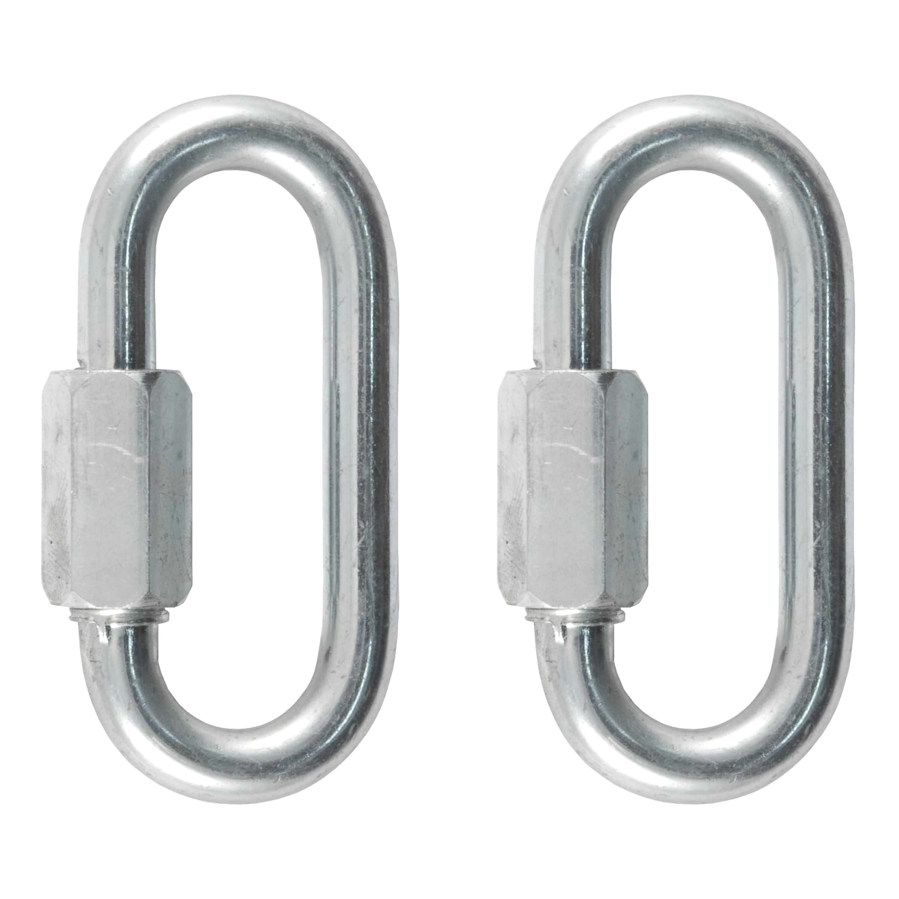 CURT 82903 Threaded Quick Link Trailer Safety Chain Hook Carabiner Clips, 5/16-Inch Diameter, 1,760 lbs., 2-Pack thumbnail 0
