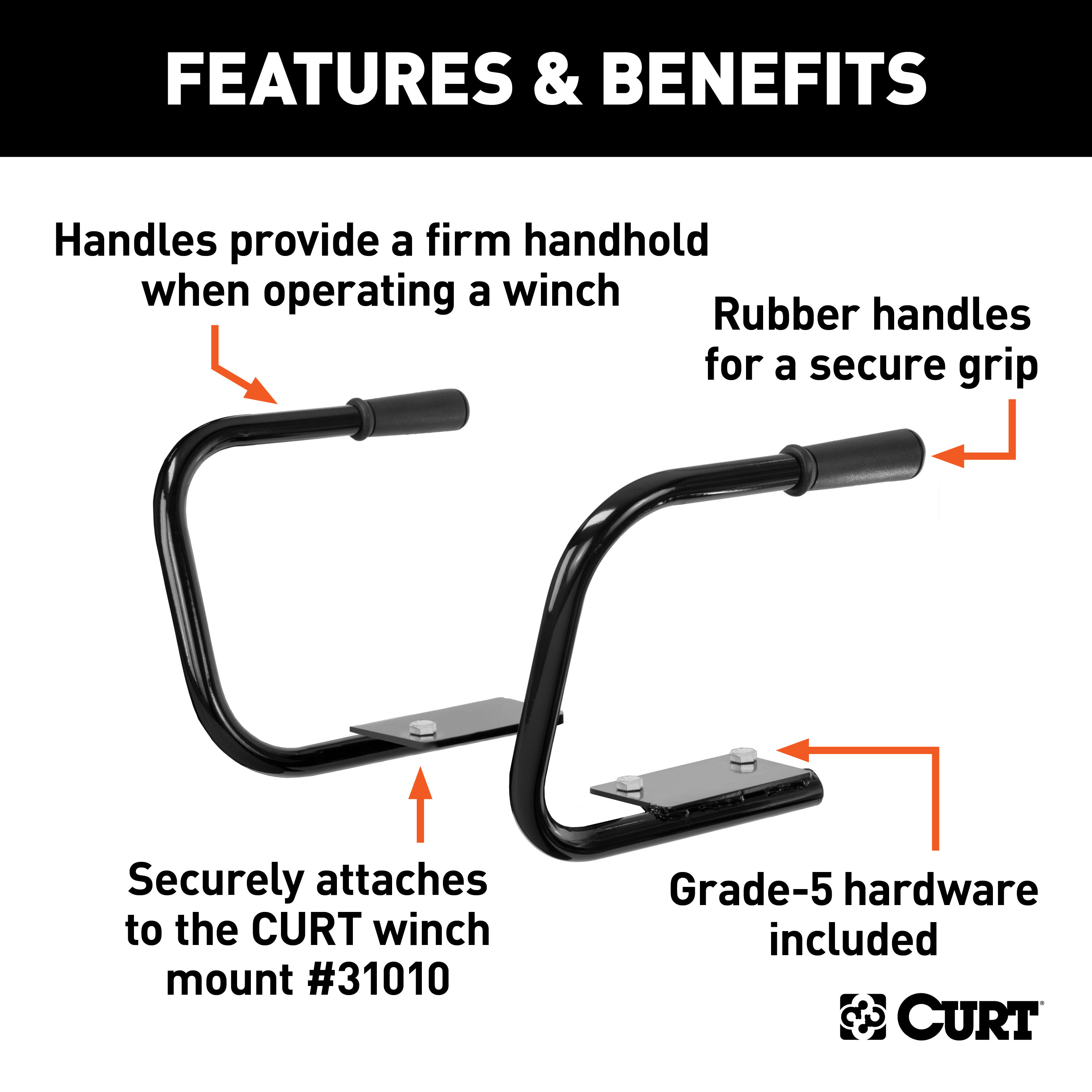 CURT 31005 Trailer Hitch Winch Mount Handles thumbnail 1