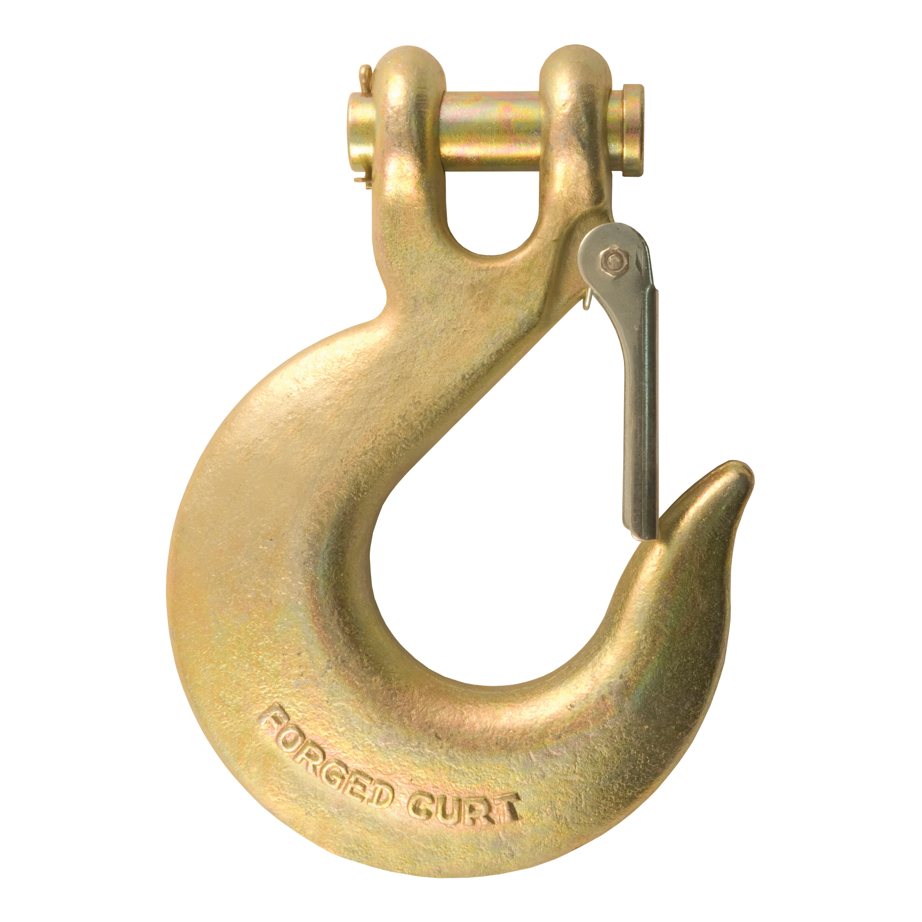CURT 81920 5/8-Inch Forged Steel Clevis Slip Hook with Safety Latch, 65,000 lbs, 1-1/4-In Opening, 5/8" Pin thumbnail 0
