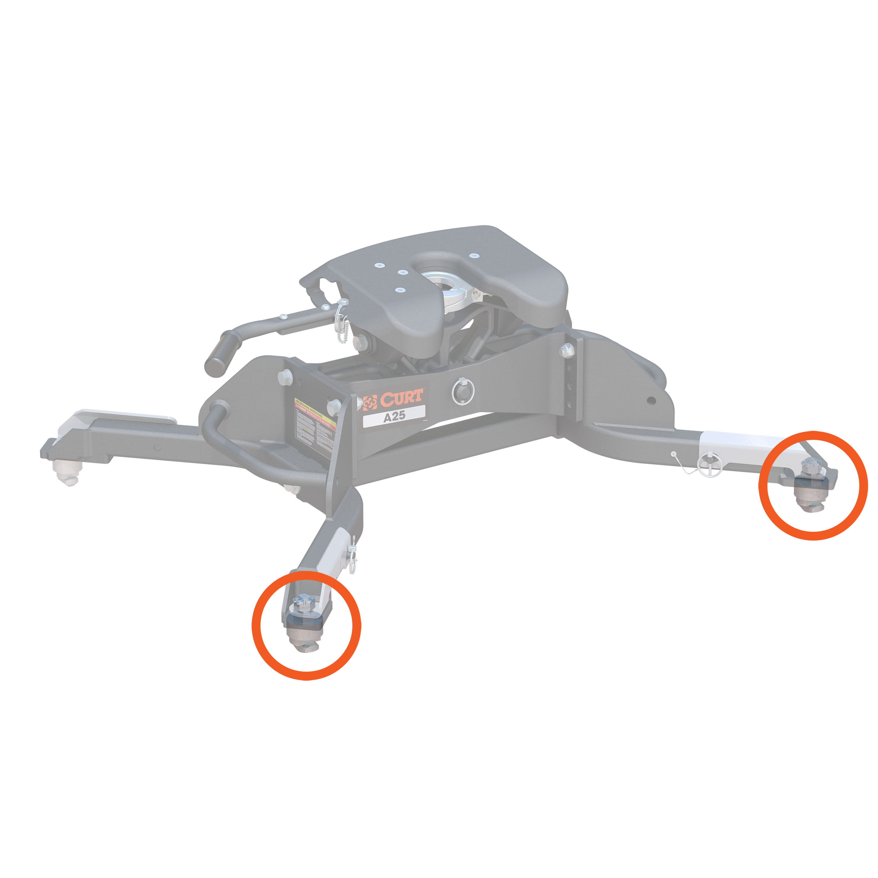 CURT 19203 Replacement 5th Wheel Puck System Anchors, Compatible with Ram, Large, Fits 16021, 16022 thumbnail 1