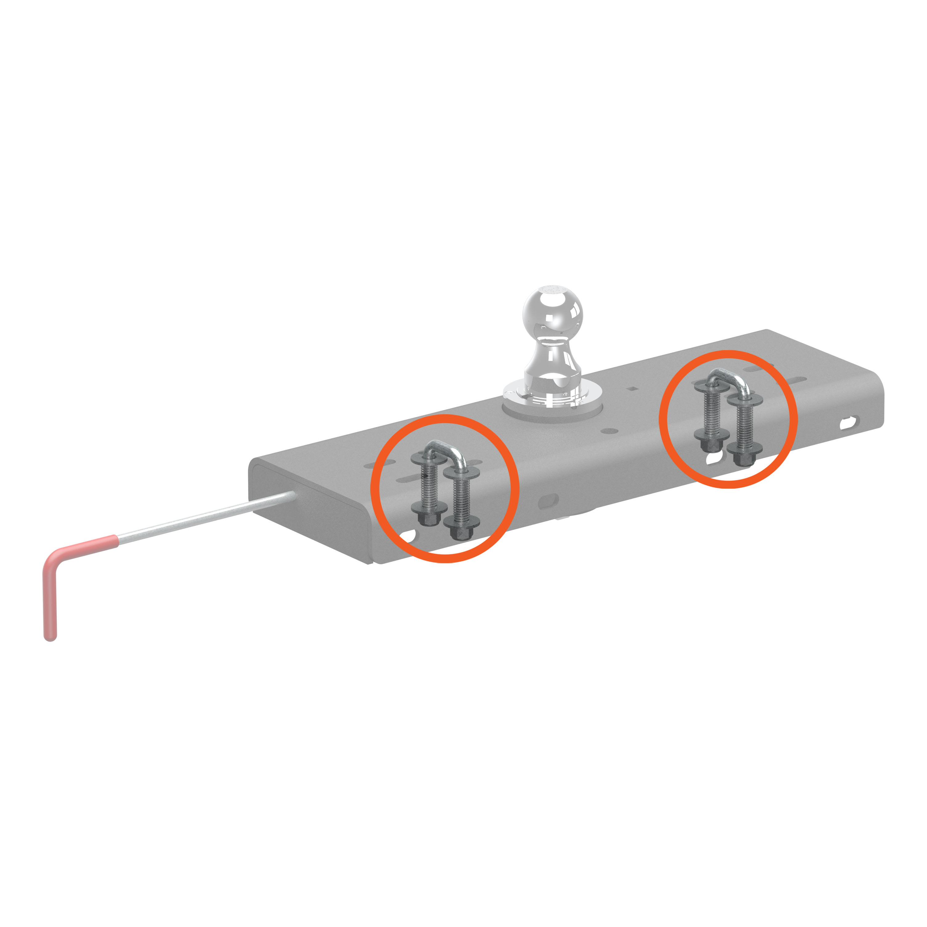 CURT 19260 Replacement Original Double Lock Safety Chain Anchor Kit, Fits 60607 thumbnail 1