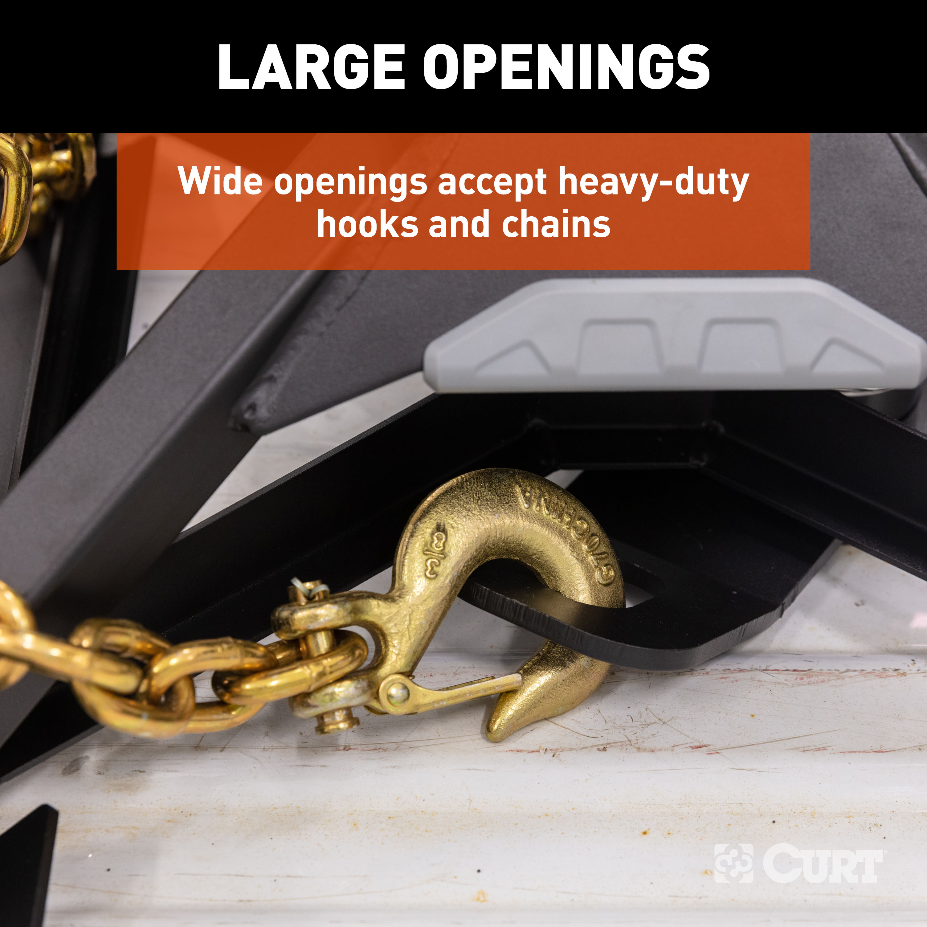 CURT 16614 CrossWing 5th Wheel Safety Chain Assembly with Gooseneck Anchor Plate thumbnail 5