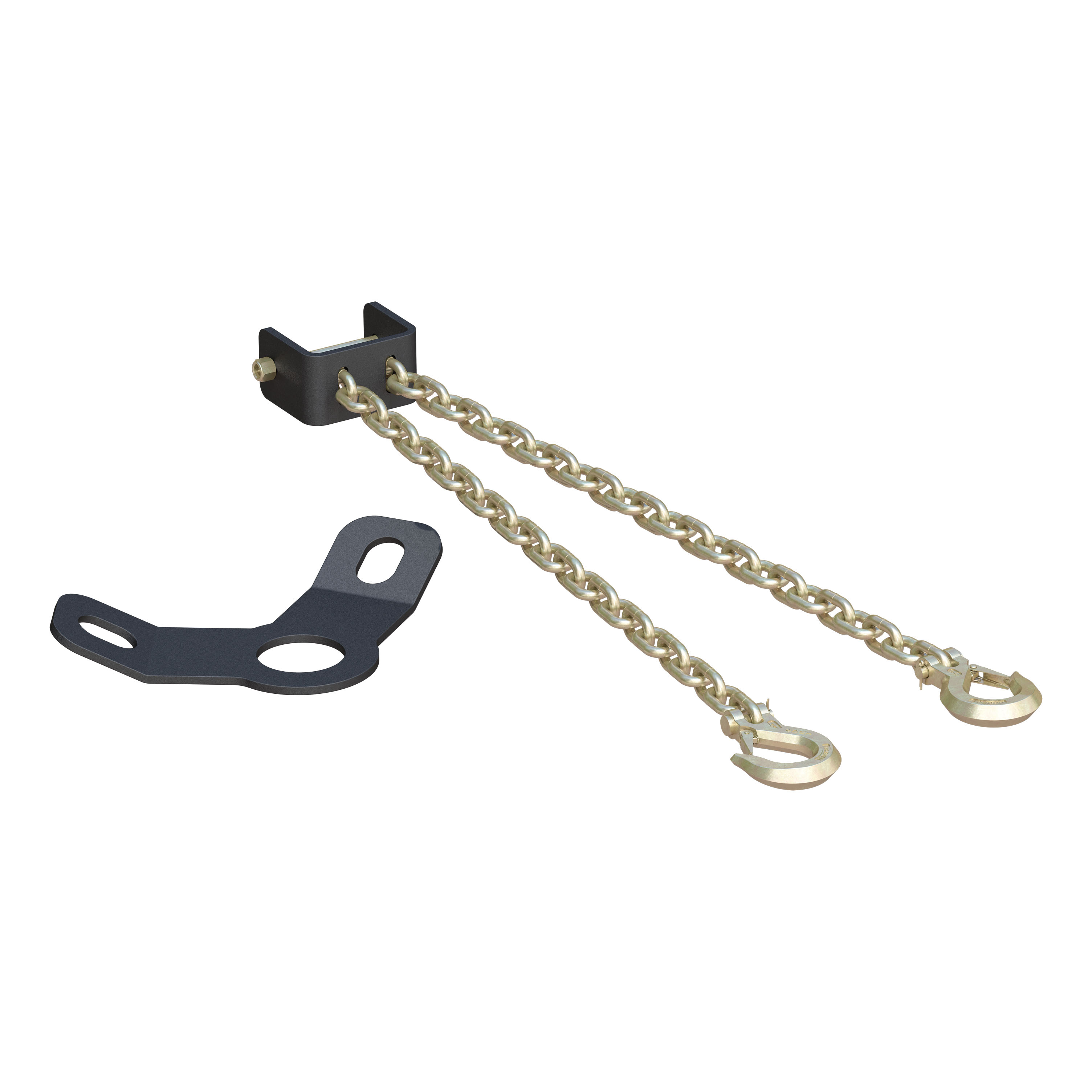 CURT 16614 CrossWing 5th Wheel Safety Chain Assembly with Gooseneck Anchor Plate thumbnail 0