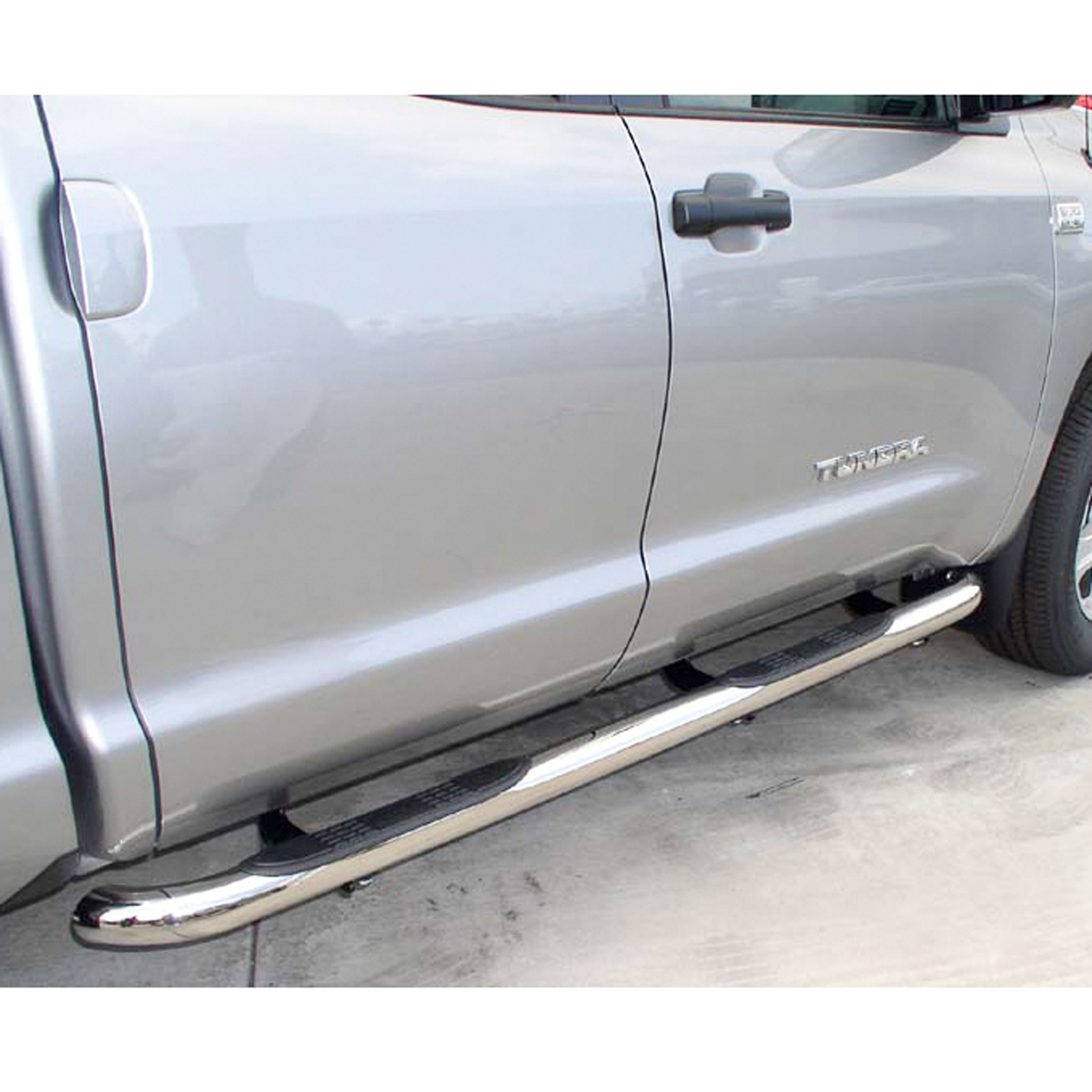 ARIES 202012-2 3-Inch Round Polished Stainless Steel Nerf Bars, No-Drill, Fits Select Toyota Tundra thumbnail 6
