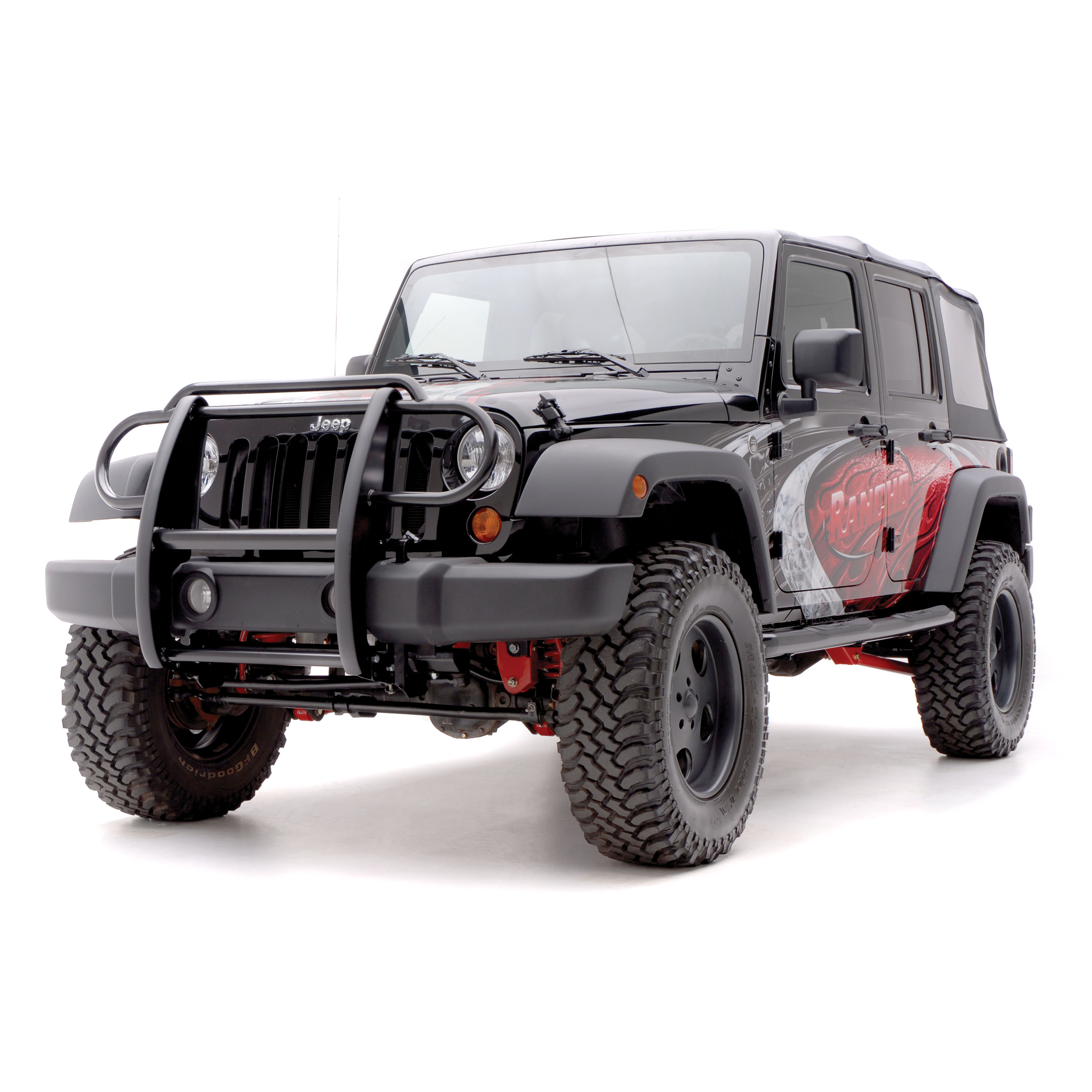 ARIES 1050 1-1/2-Inch Black Steel Grille Guard, No-Drill, Select Jeep Wrangler JK thumbnail 7