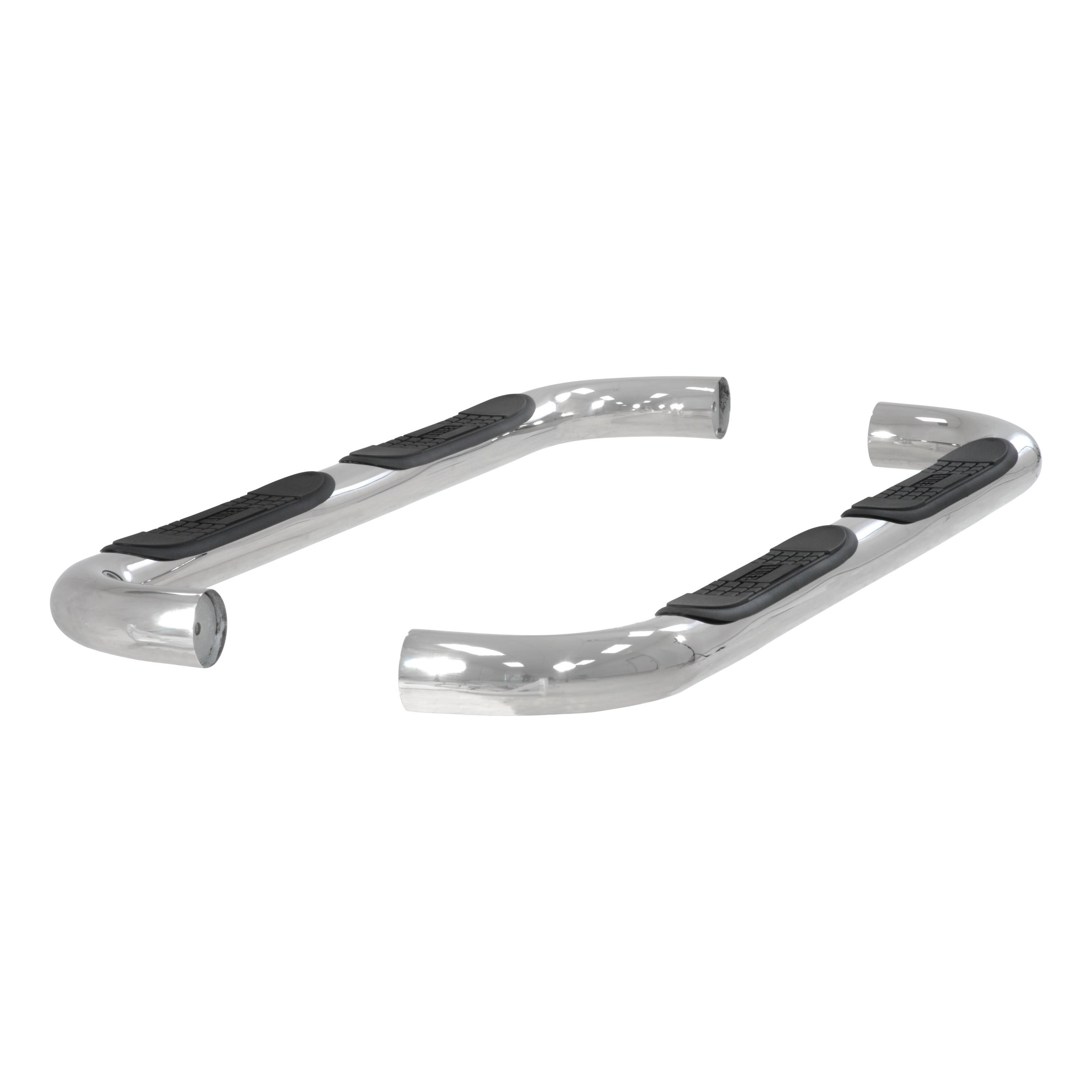 ARIES 203033-2 3-Inch Round Polished Stainless Steel Nerf Bars, No-Drill, Fits Select Mazda B-Series, Ford Ranger thumbnail 1