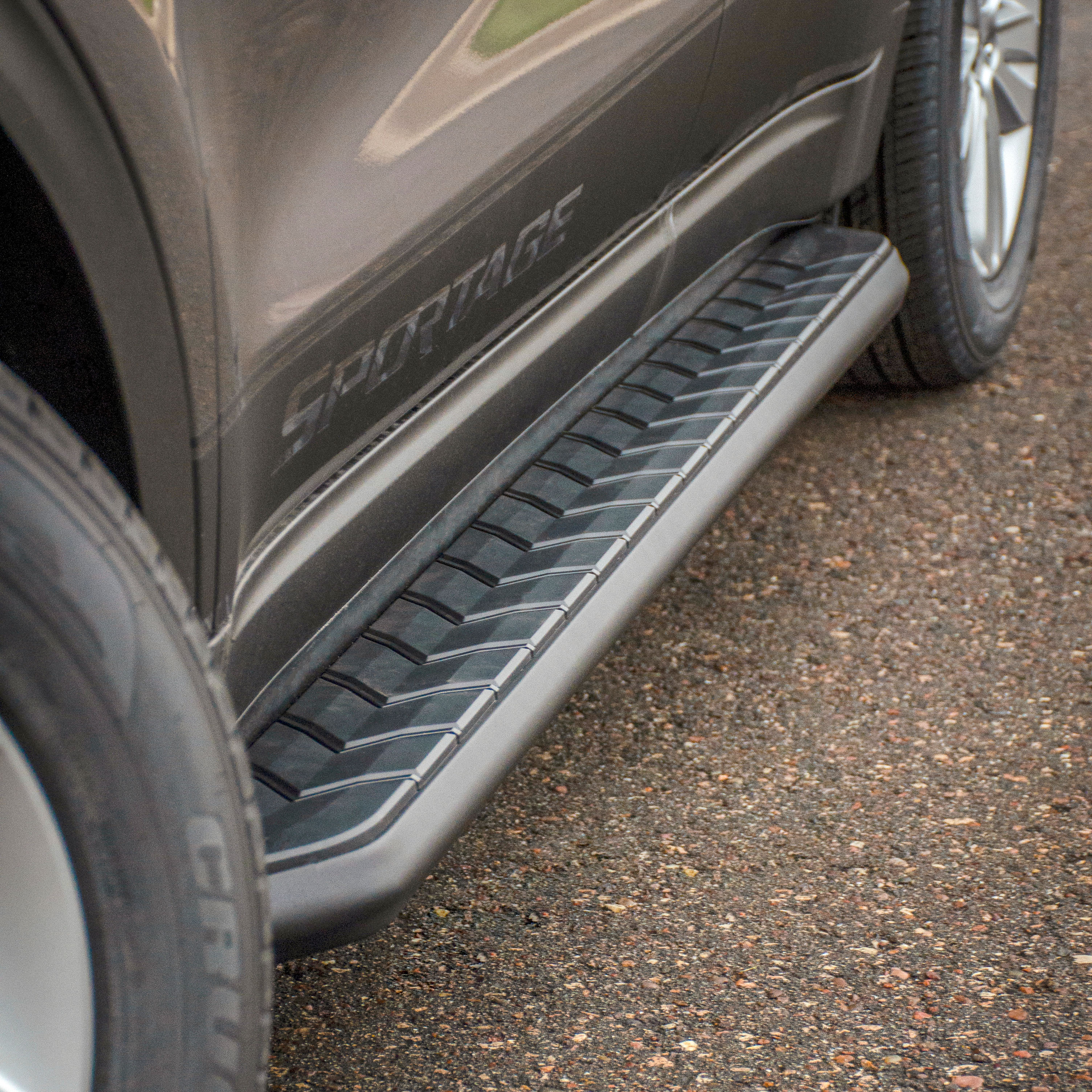 ARIES 2061040 AeroTread 5 x 73-Inch Black Stainless Running Boards, Fits Select Ford Explorer