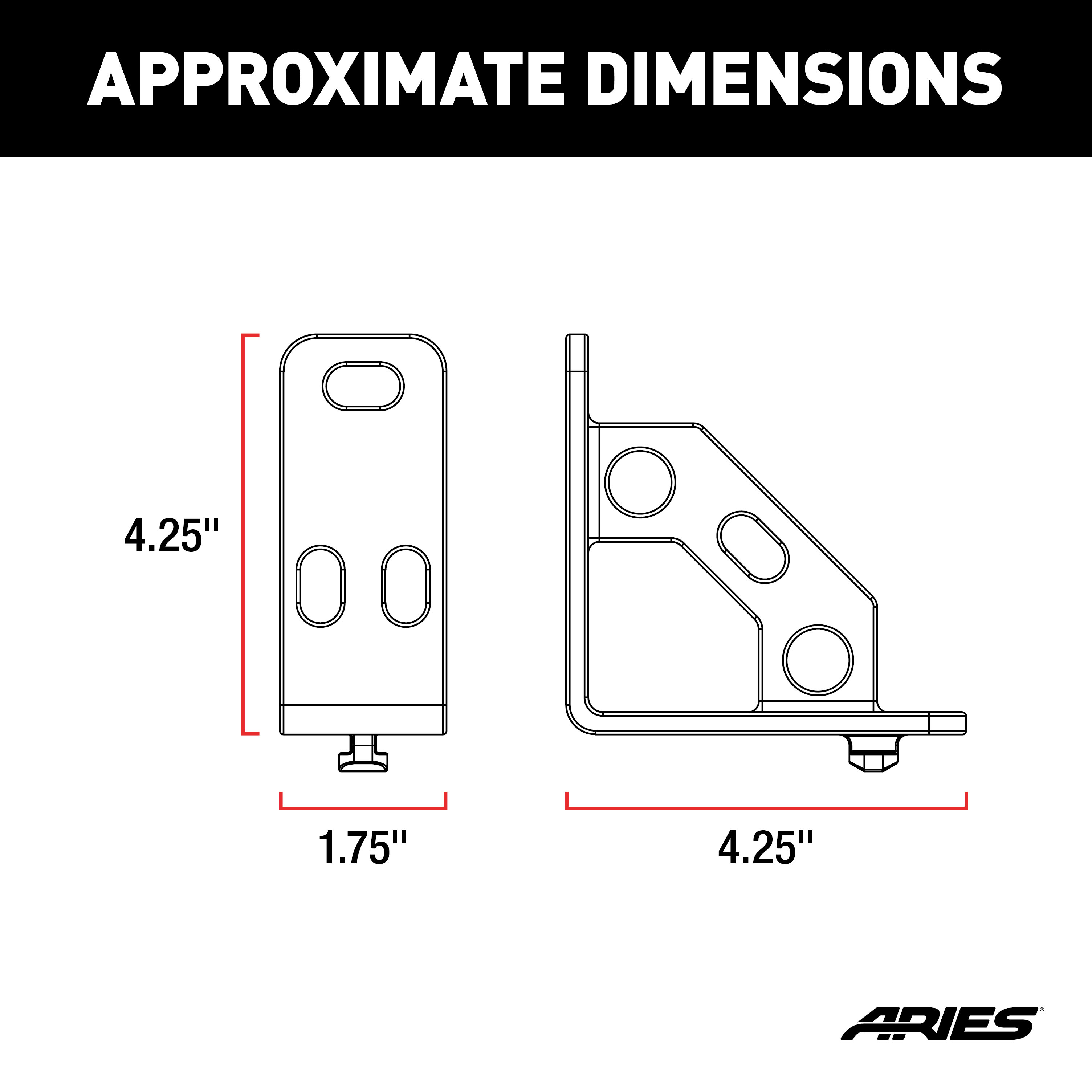 ARIES 1110310 AdvantEDGE Headache Rack Tie Down Anchors, 150-Pound Rating, 2-Pack thumbnail 5