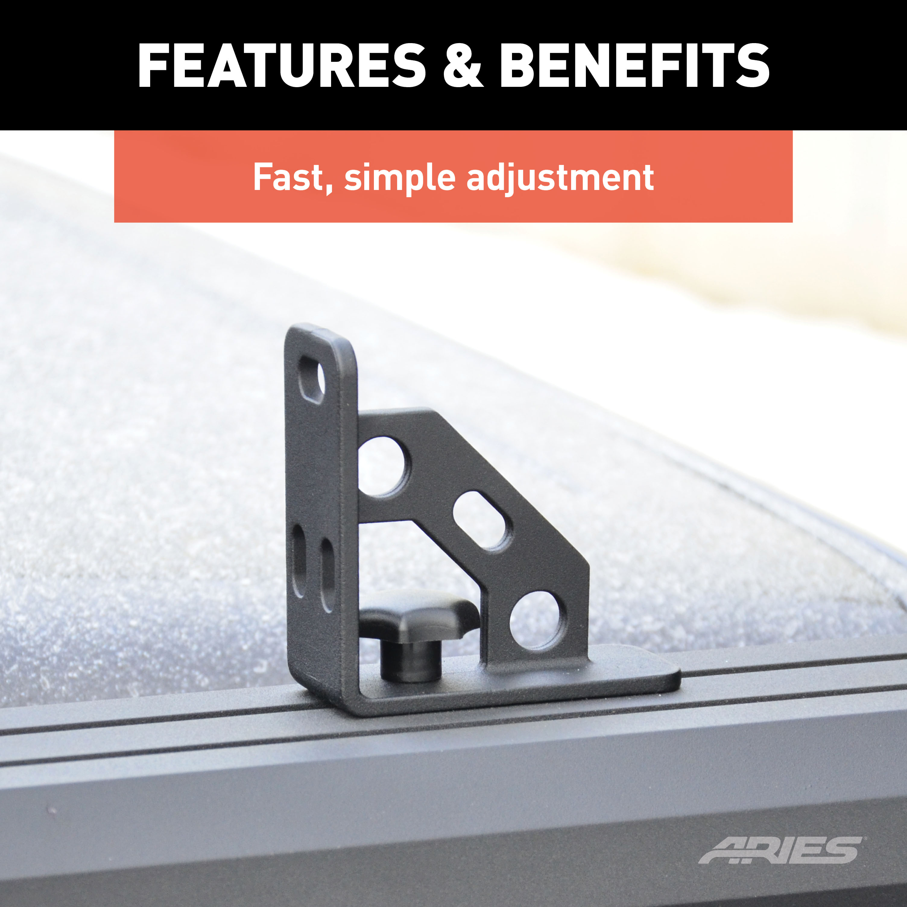 ARIES 1110310 AdvantEDGE Headache Rack Tie Down Anchors, 150-Pound Rating, 2-Pack thumbnail 3