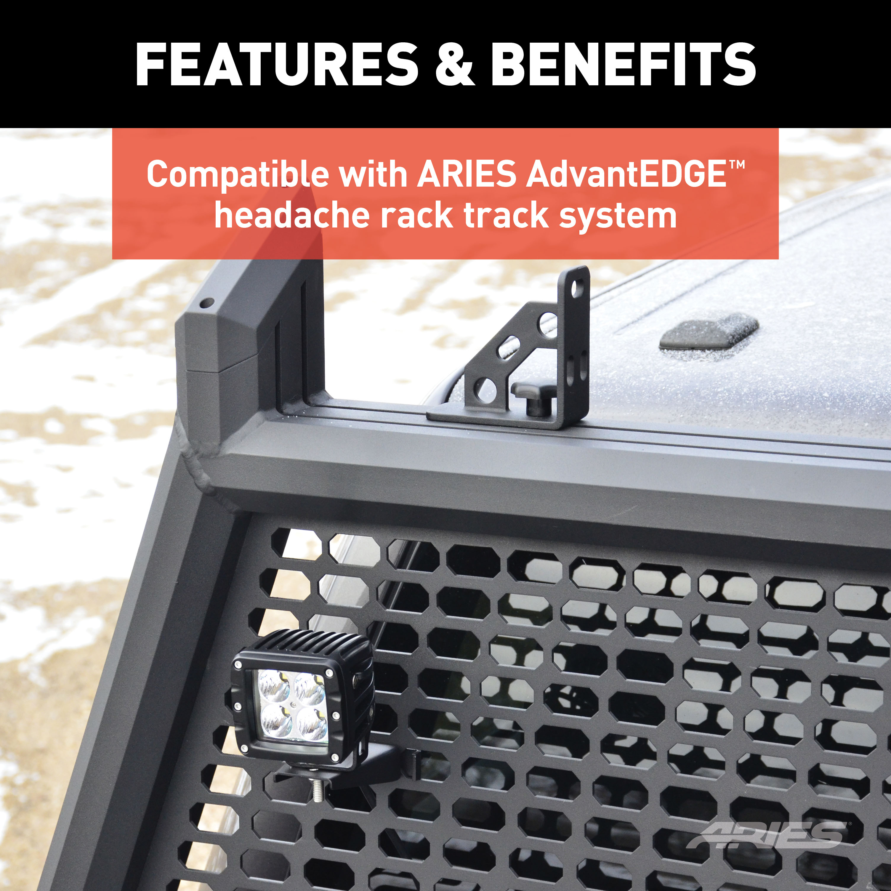 ARIES 1110310 AdvantEDGE Headache Rack Tie Down Anchors, 150-Pound Rating, 2-Pack thumbnail 4