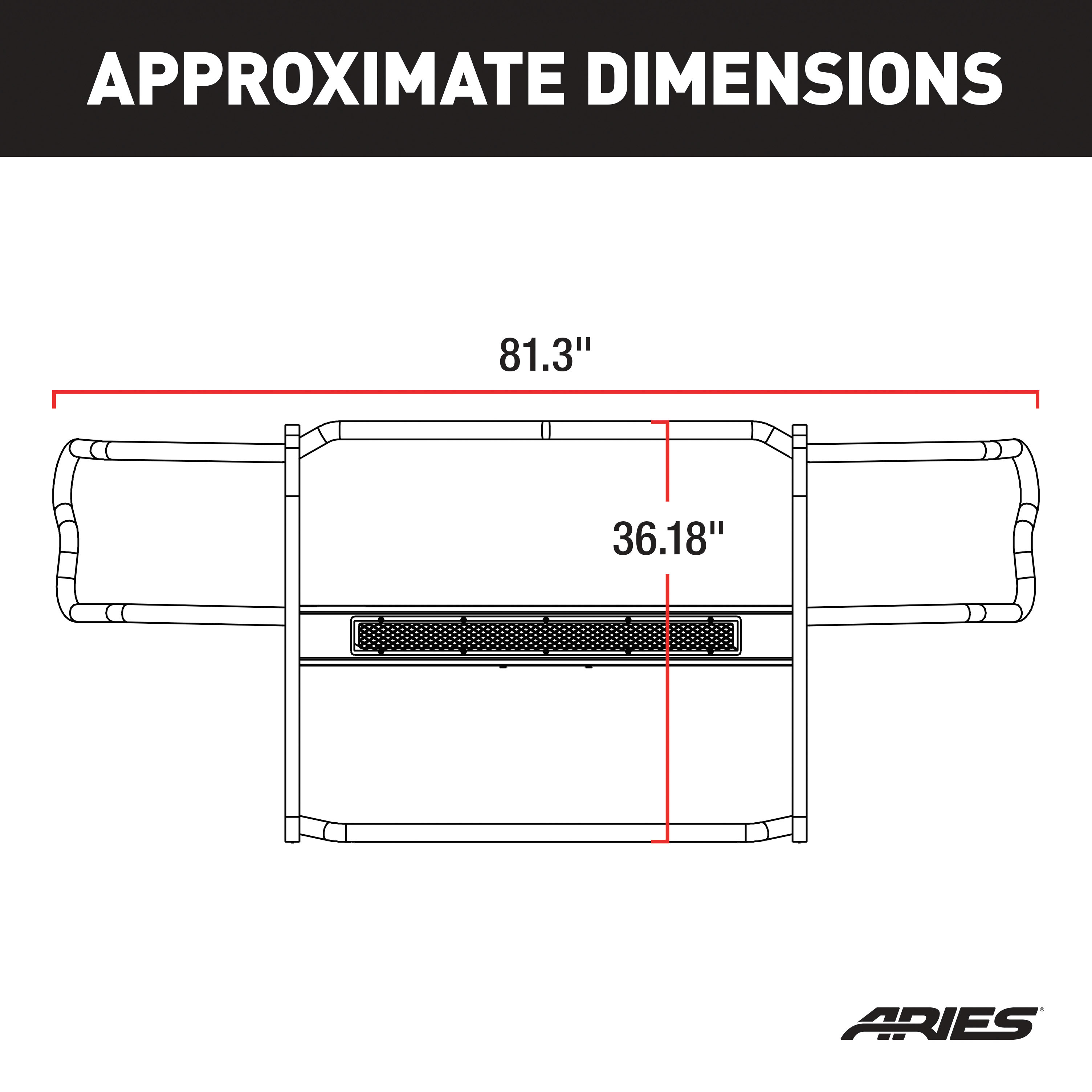 ARIES P4091 Pro Series Black Steel Grille Guard, No-Drill, Select Chevrolet Silverado 1500 thumbnail 1