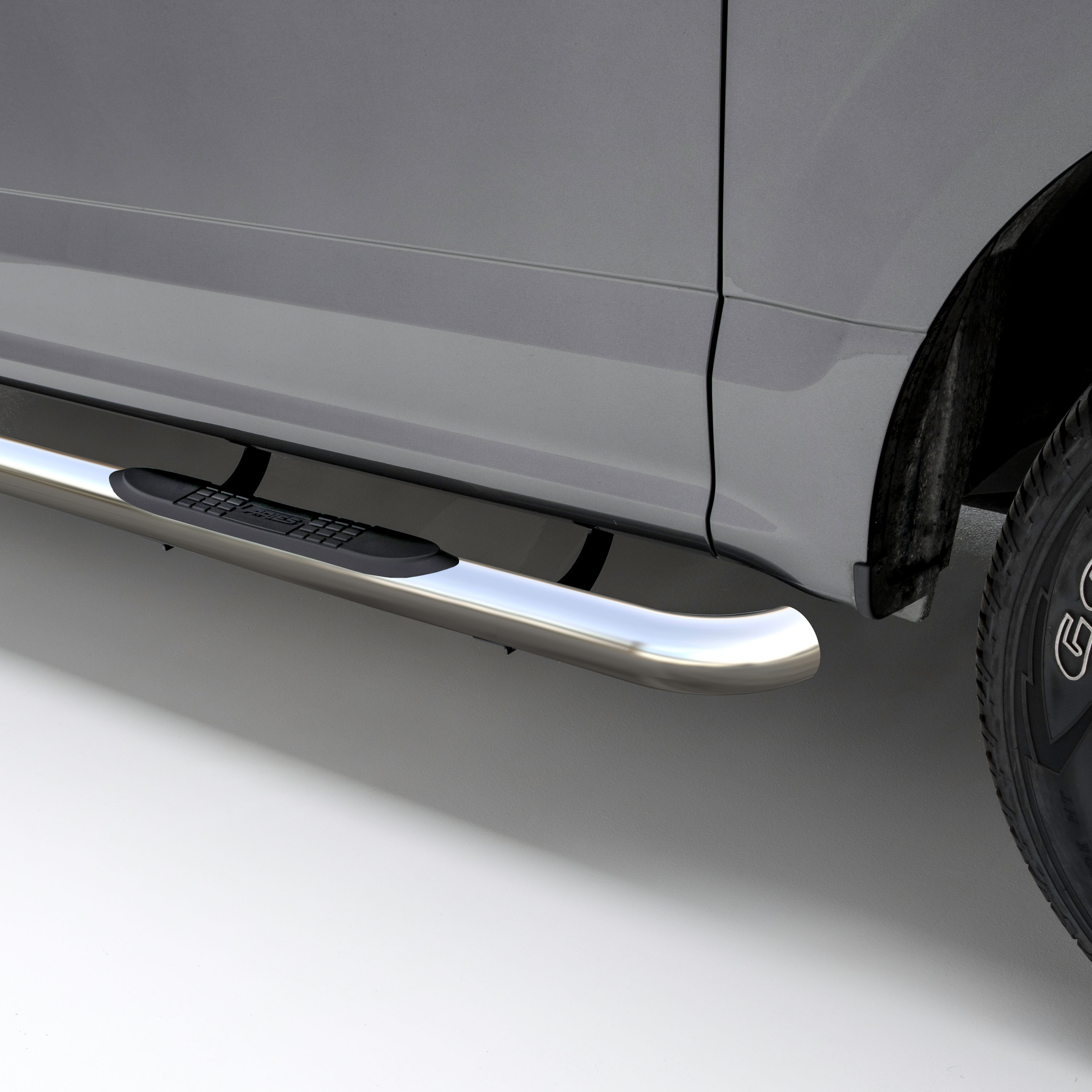 ARIES 203038-2 3-Inch Round Polished Stainless Steel Nerf Bars, No-Drill, Fits Select Ford Bronco thumbnail 0