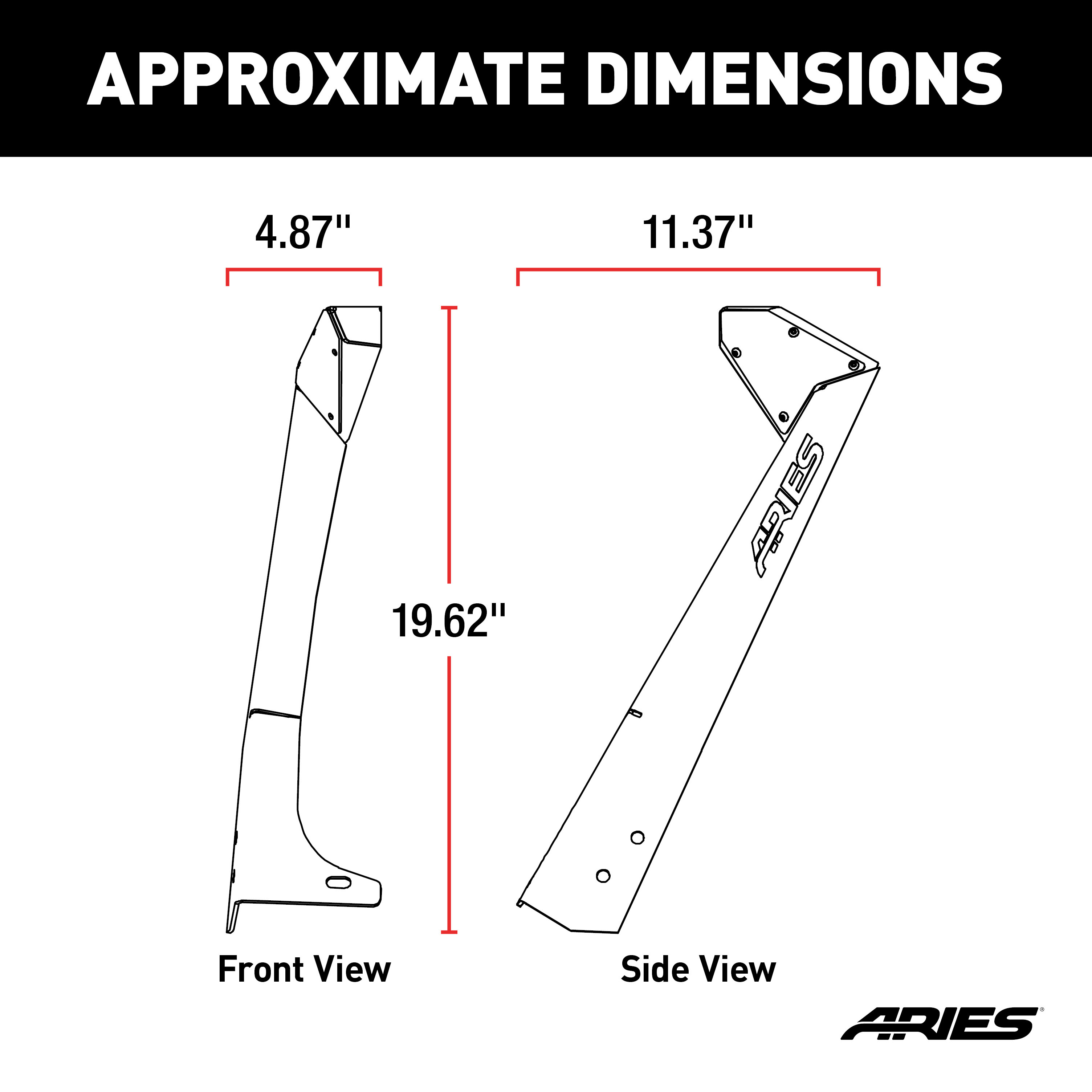 ARIES 15915 Jeep Wrangler TJ Roof Light Brackets, LEDs Sold Separately thumbnail 7