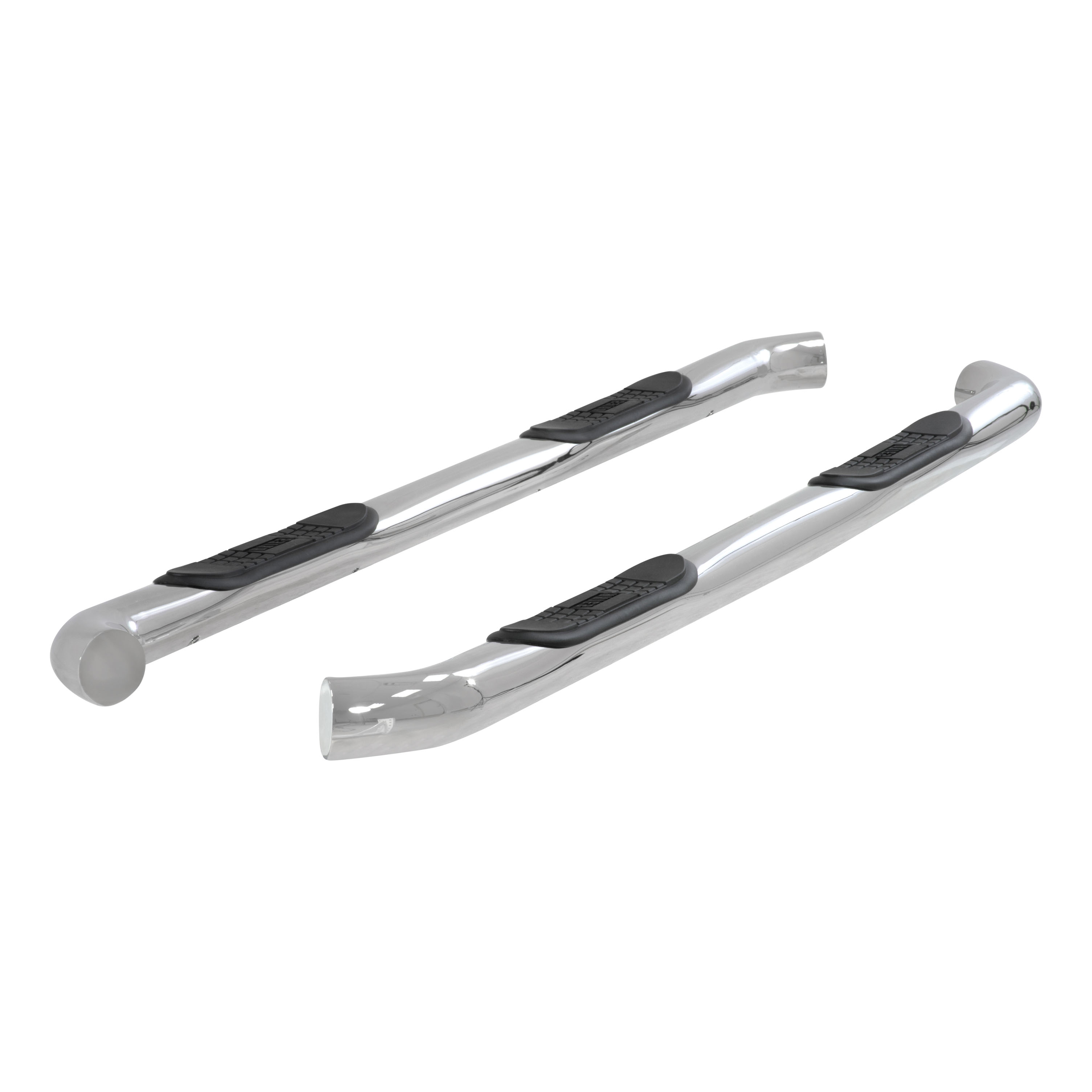 ARIES 204045-2 3-Inch Round Polished Stainless Steel Nerf Bars, No-Drill, Fits Select Chevrolet Silverado, GMC Sierra 1500, 2500, 3500 HD thumbnail 1