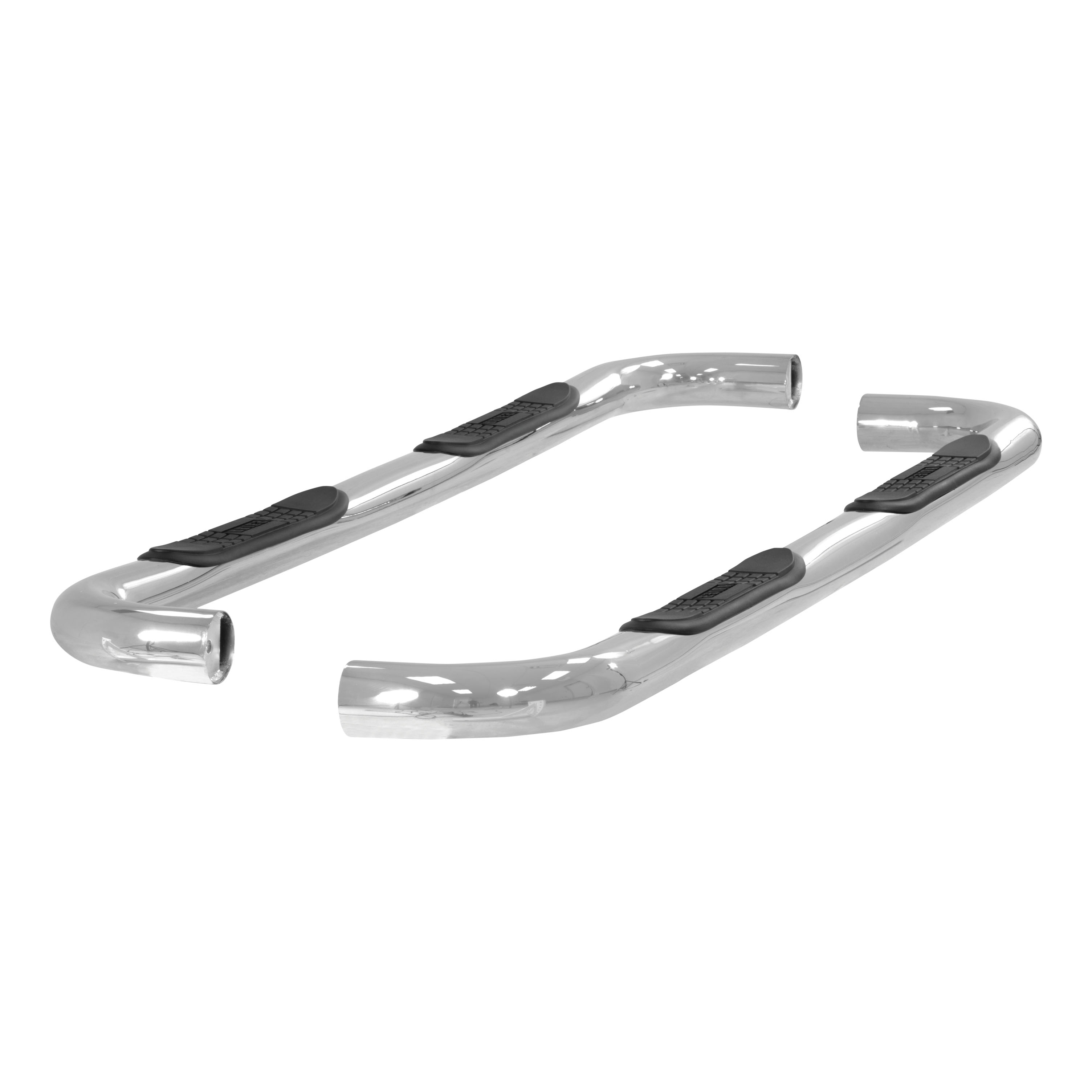 ARIES 204001-2 3-Inch Round Polished Stainless Steel Nerf Bars, No-Drill, Fits Select Chevrolet, GMC C, K thumbnail 0