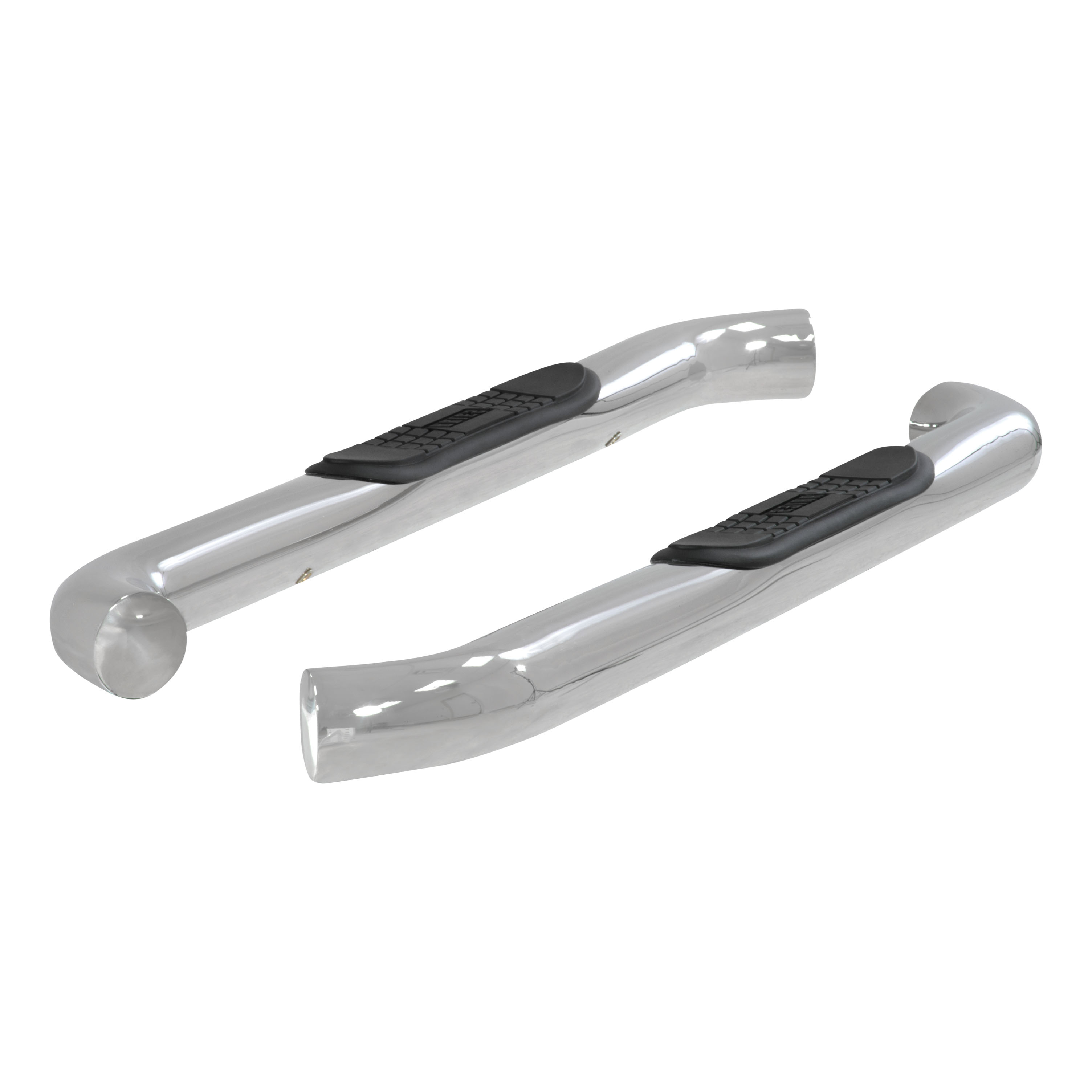 ARIES 204048-2 3-Inch Round Polished Stainless Steel Nerf Bars, No-Drill, Fits Select Chevrolet Silverado, GMC Sierra 1500, 2500, 3500 HD thumbnail 0