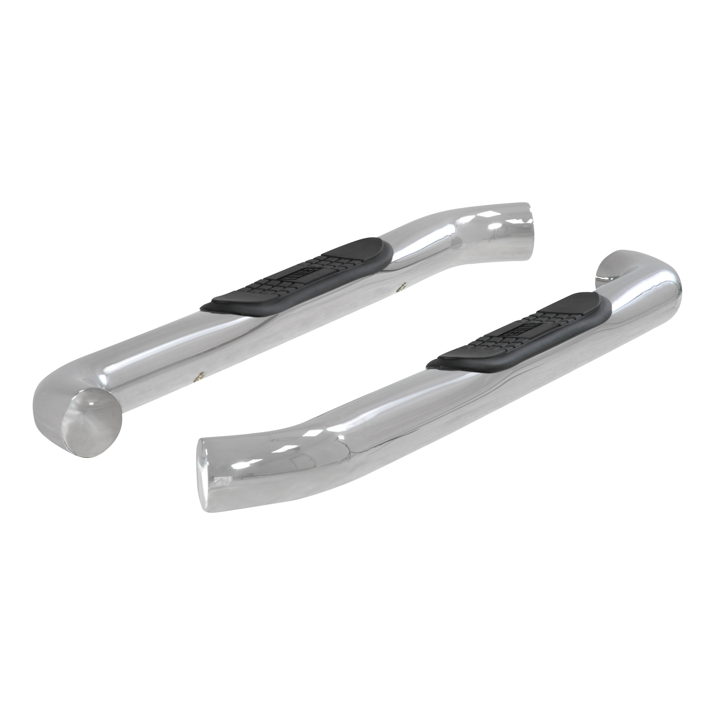 ARIES 204048-2 3-Inch Round Polished Stainless Steel Nerf Bars, No-Drill, Fits Select Chevrolet Silverado, GMC Sierra 1500, 2500, 3500 HD thumbnail 1