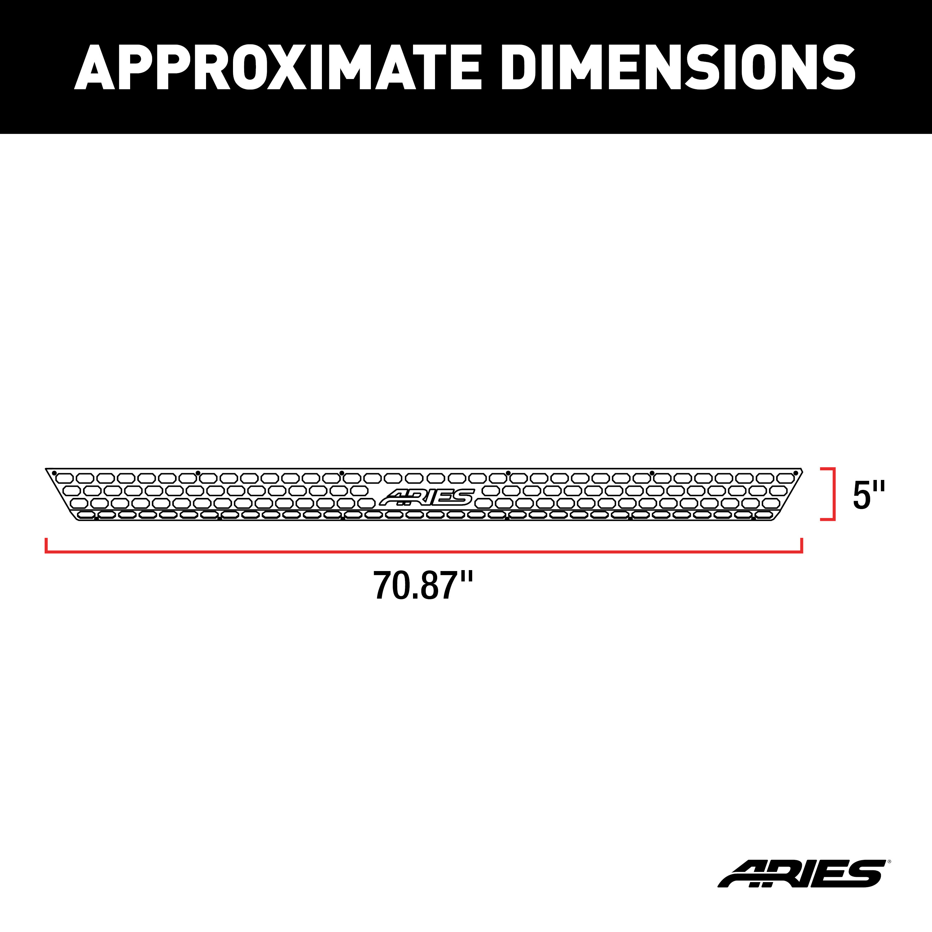 ARIES 2055085 Replacement 85-Inch AdvantEDGE Running Board Step Pad thumbnail 1