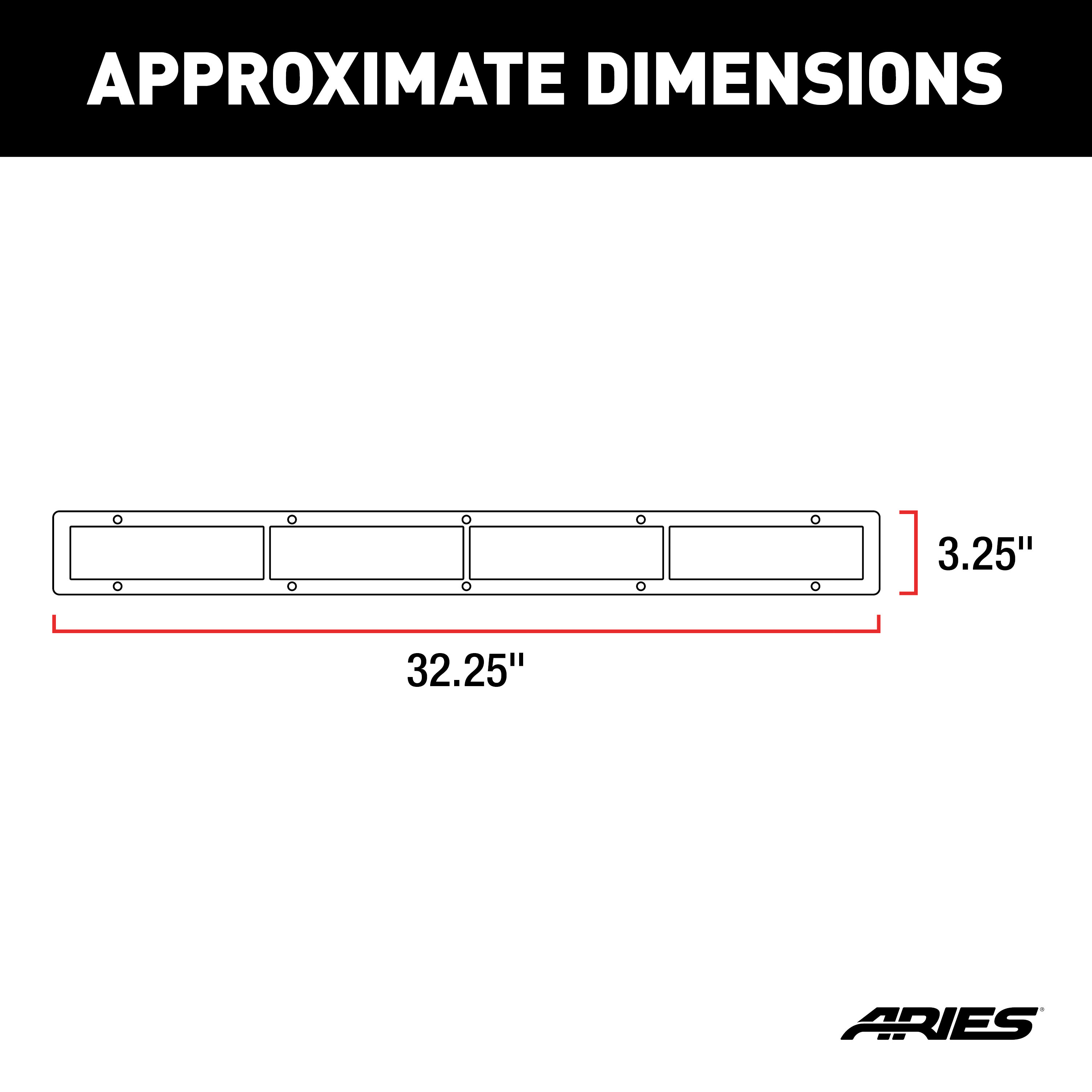 ARIES PC30OS Pro Series 30-Inch Brushed Stainless Steel Grille Guard Light Bar Cover Plate thumbnail 5