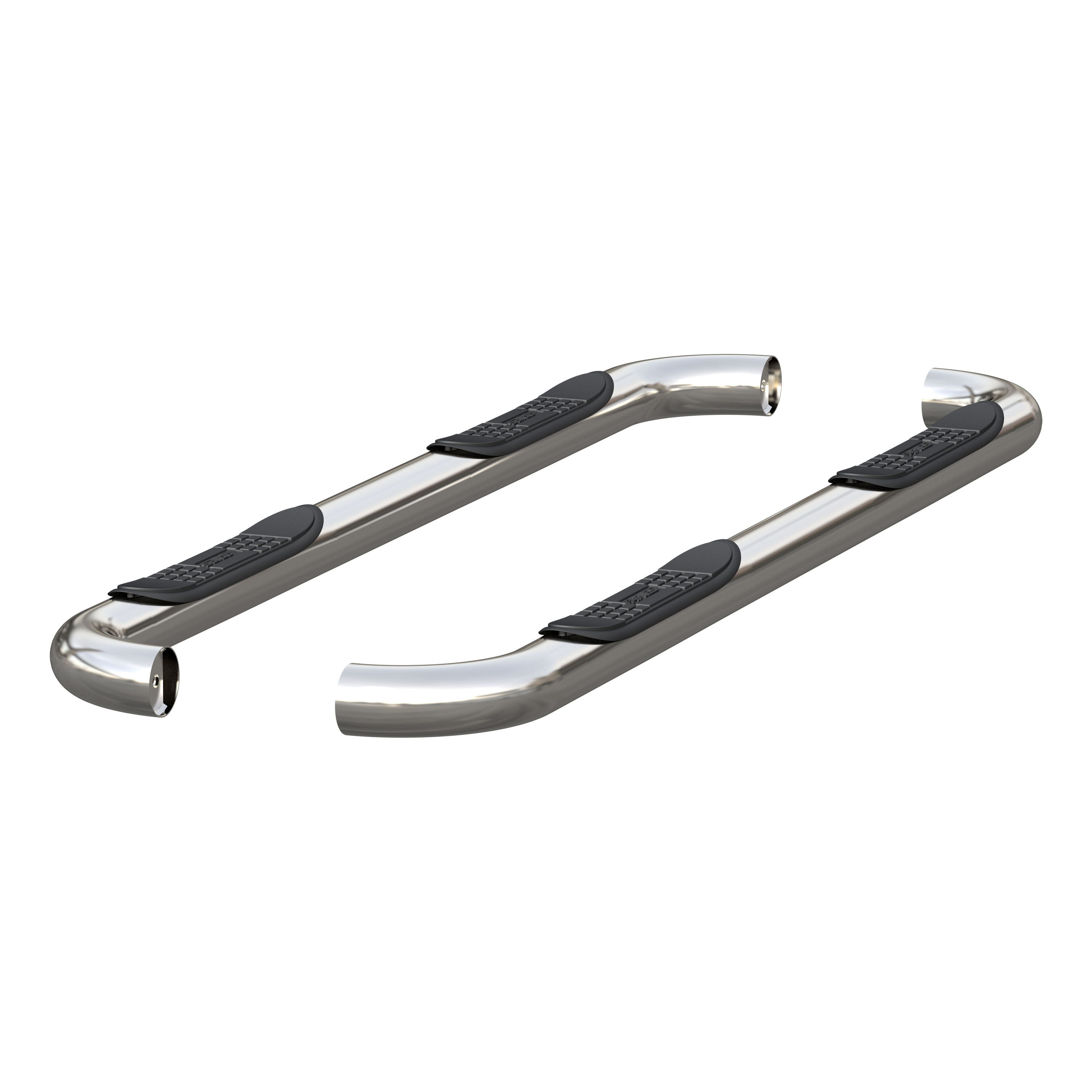 ARIES 205040-2 3-Inch Round Polished Stainless Steel Nerf Bars, No-Drill, Fits Select Dodge, Ram 1500, 2500, 3500 thumbnail 0