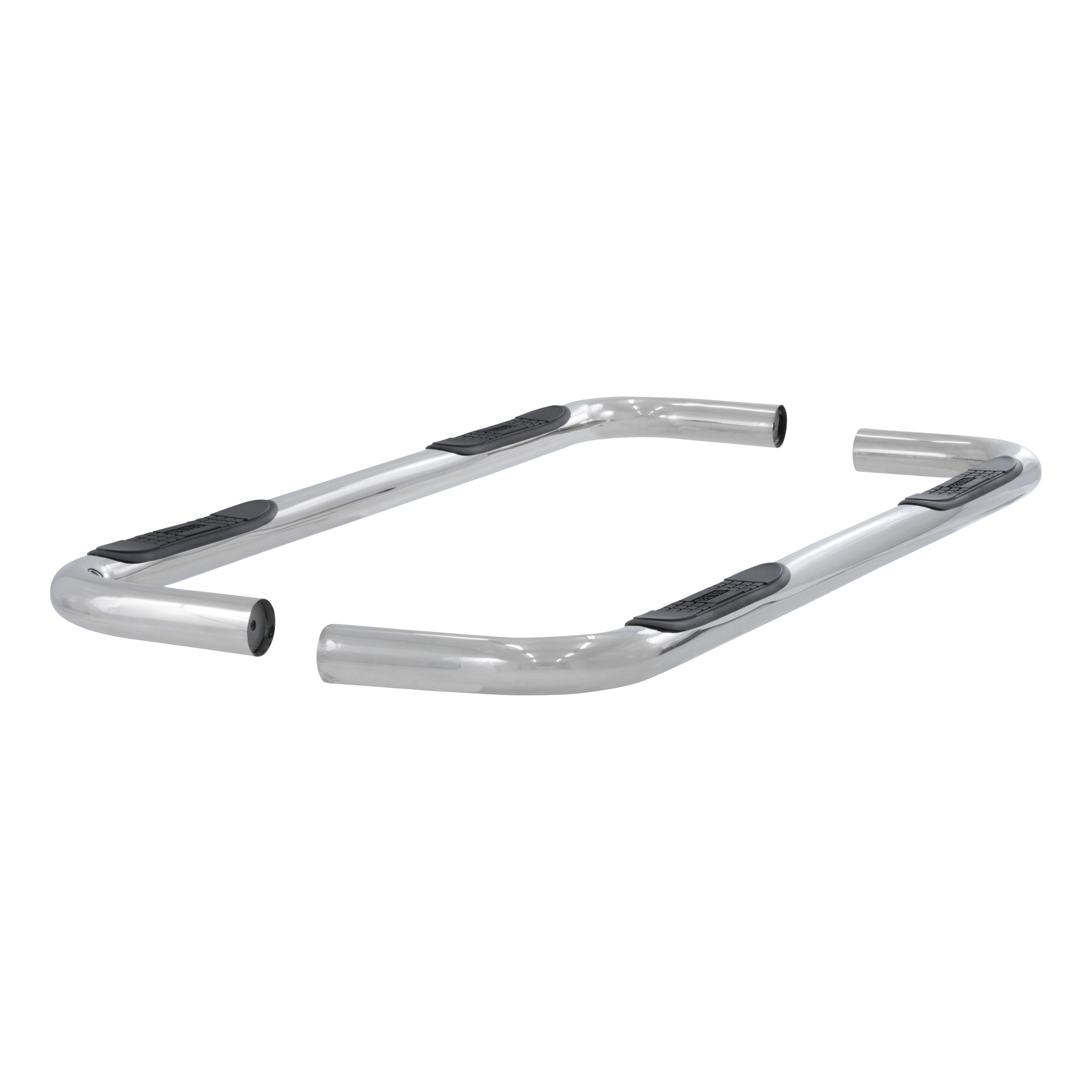 ARIES 204039-2 3-Inch Round Polished Stainless Steel Nerf Bars, No-Drill, Fits Select Chevrolet Suburban thumbnail 1