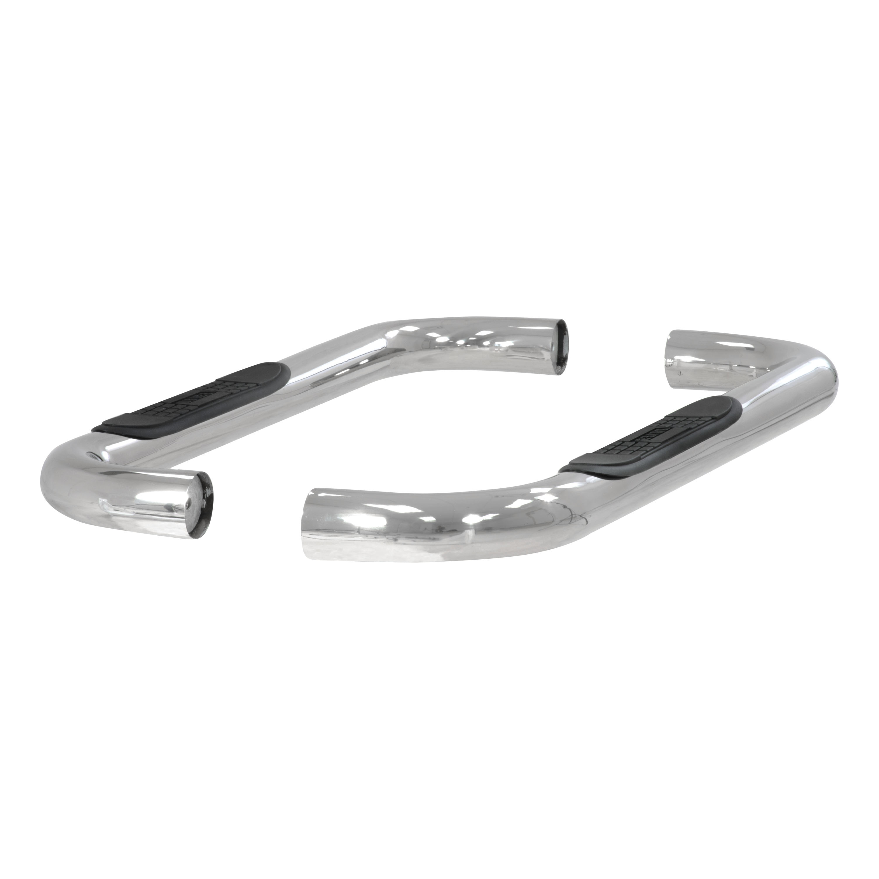 ARIES 203007-2 3-Inch Round Polished Stainless Steel Nerf Bars, No-Drill, Fits Select Ford F-150 thumbnail 0