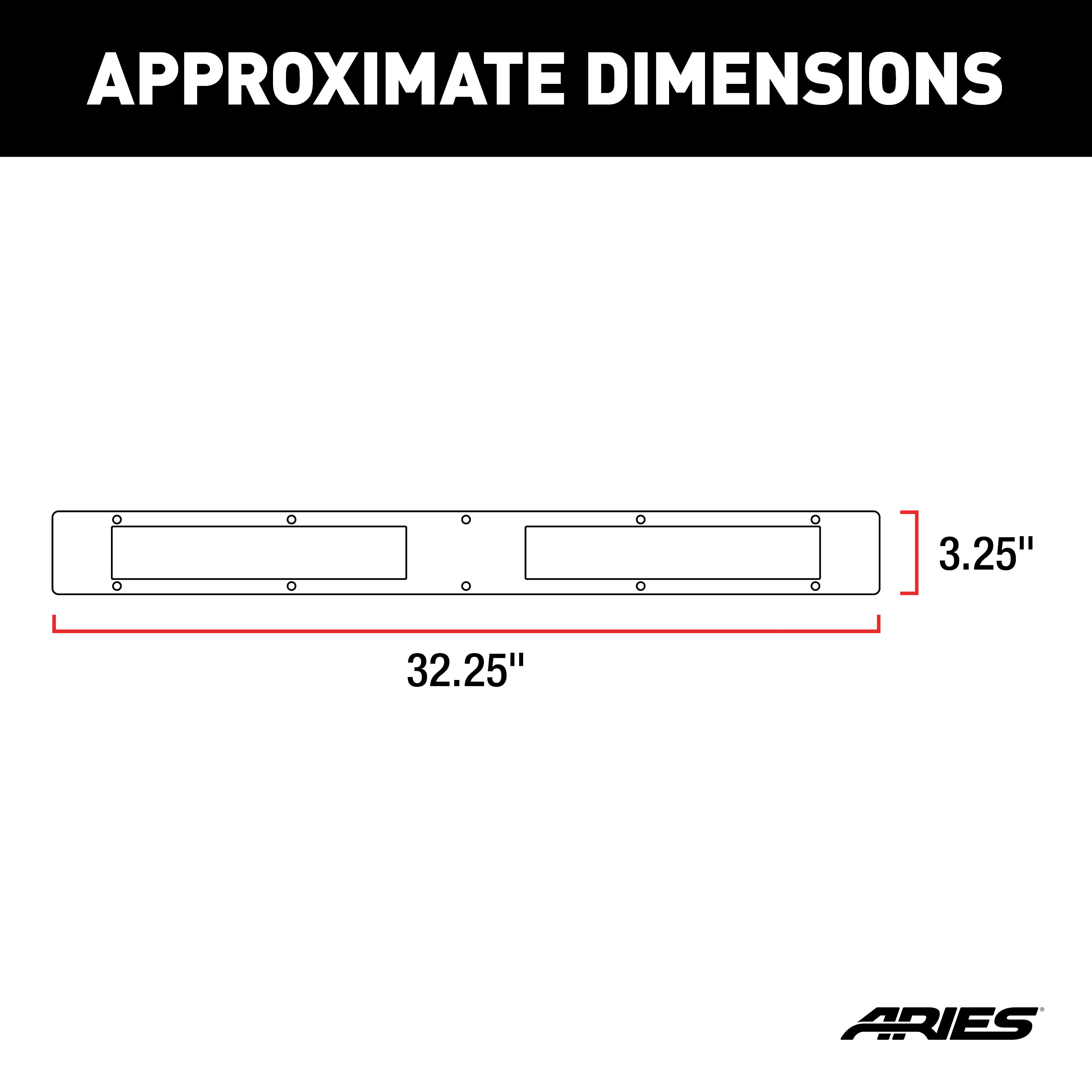 ARIES PC10OB Pro Series 30-Inch Black Steel Grille Guard Light Bar Cover Plate thumbnail 5