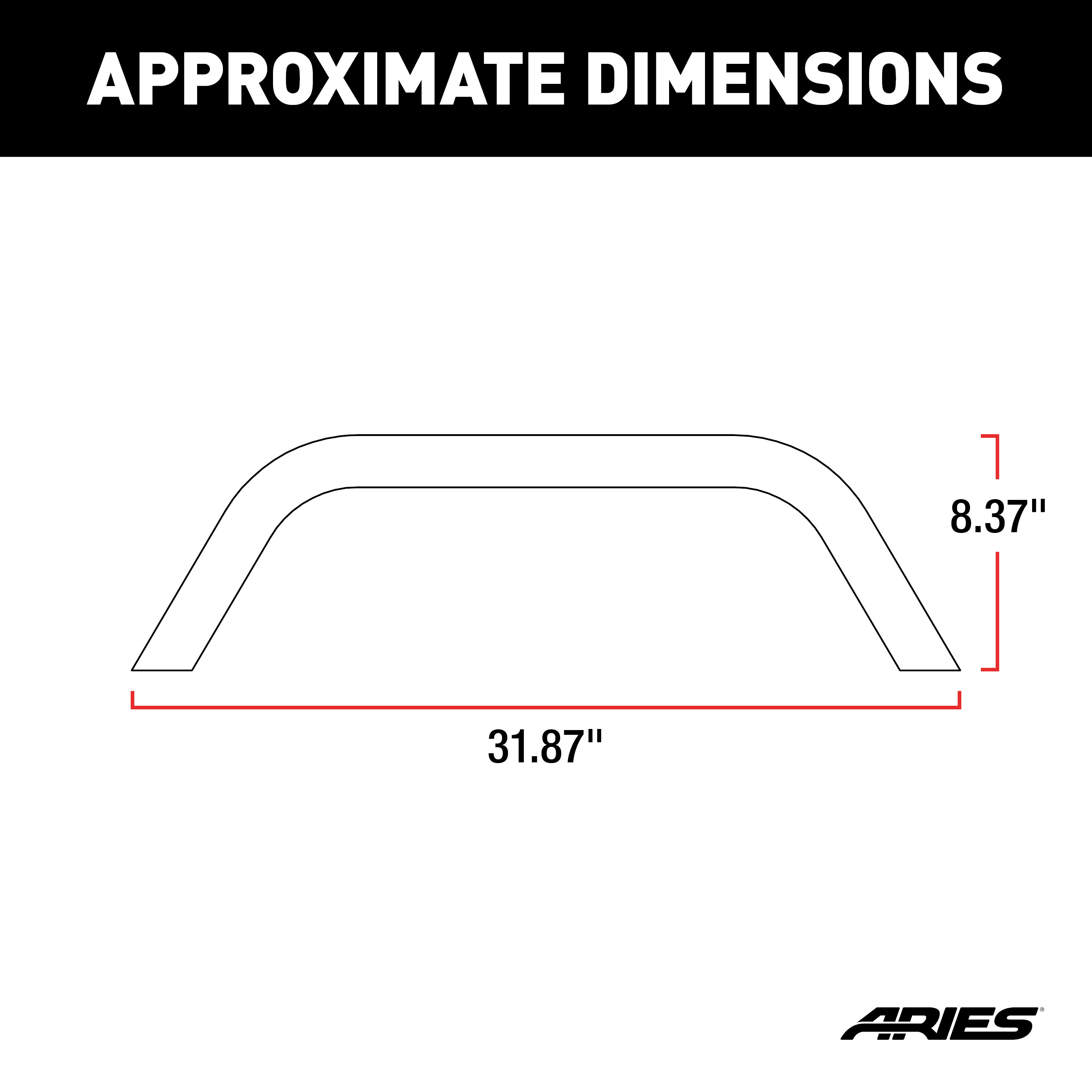 ARIES 2081252 TrailChaser Black Aluminum Front Jeep Bumper Round Center Brush Guard Only thumbnail 2
