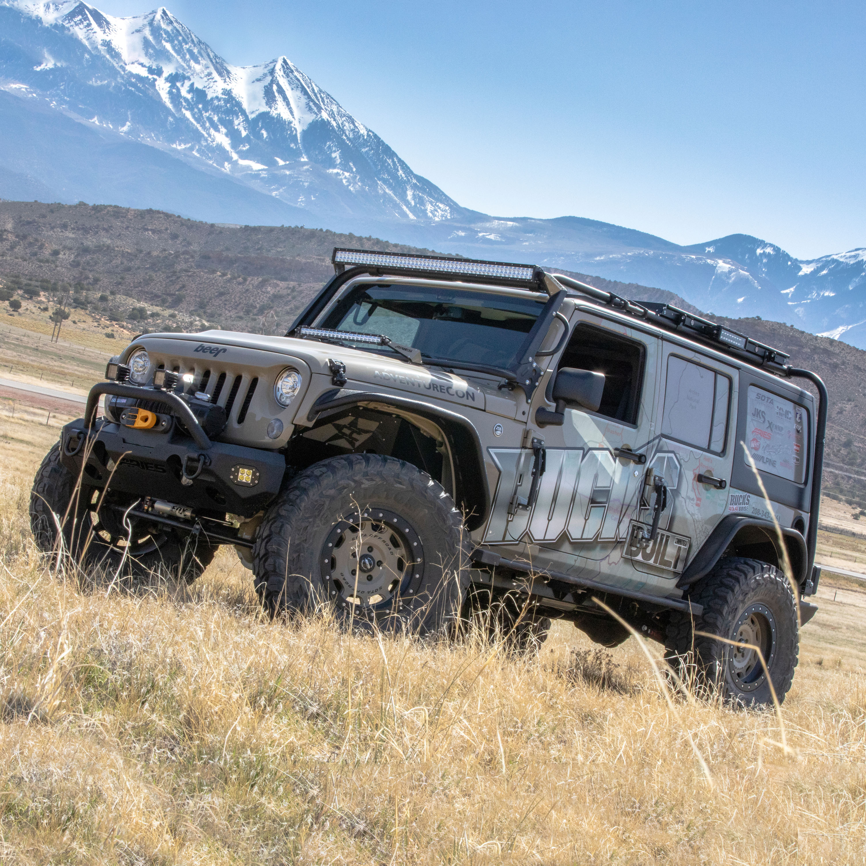 ARIES 2081252 TrailChaser Black Aluminum Front Jeep Bumper Round Center Brush Guard Only thumbnail 7