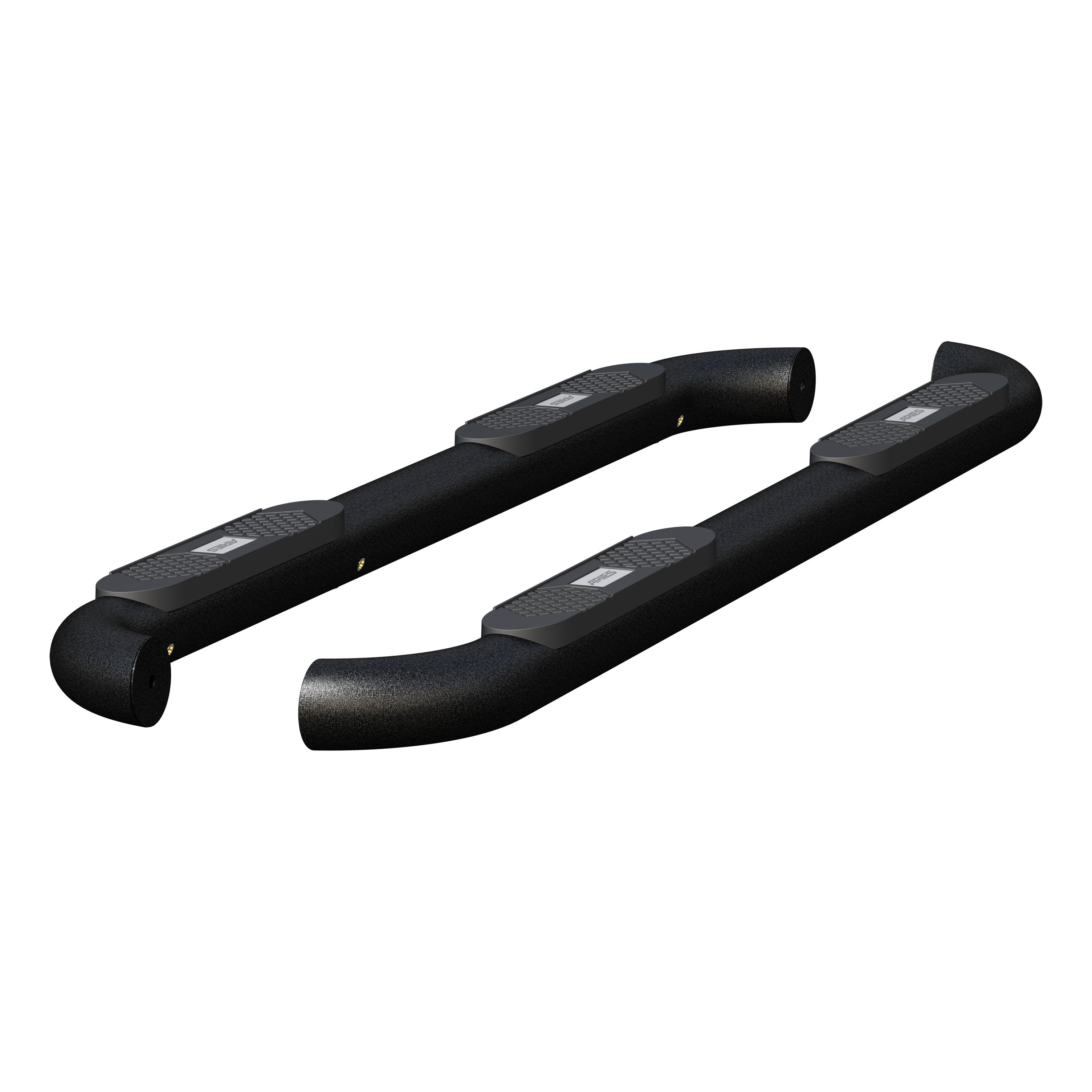 ARIES AL239042 Big Step 4-Inch Round Black Aluminum Nerf Bars, Select Nissan Titan, XD