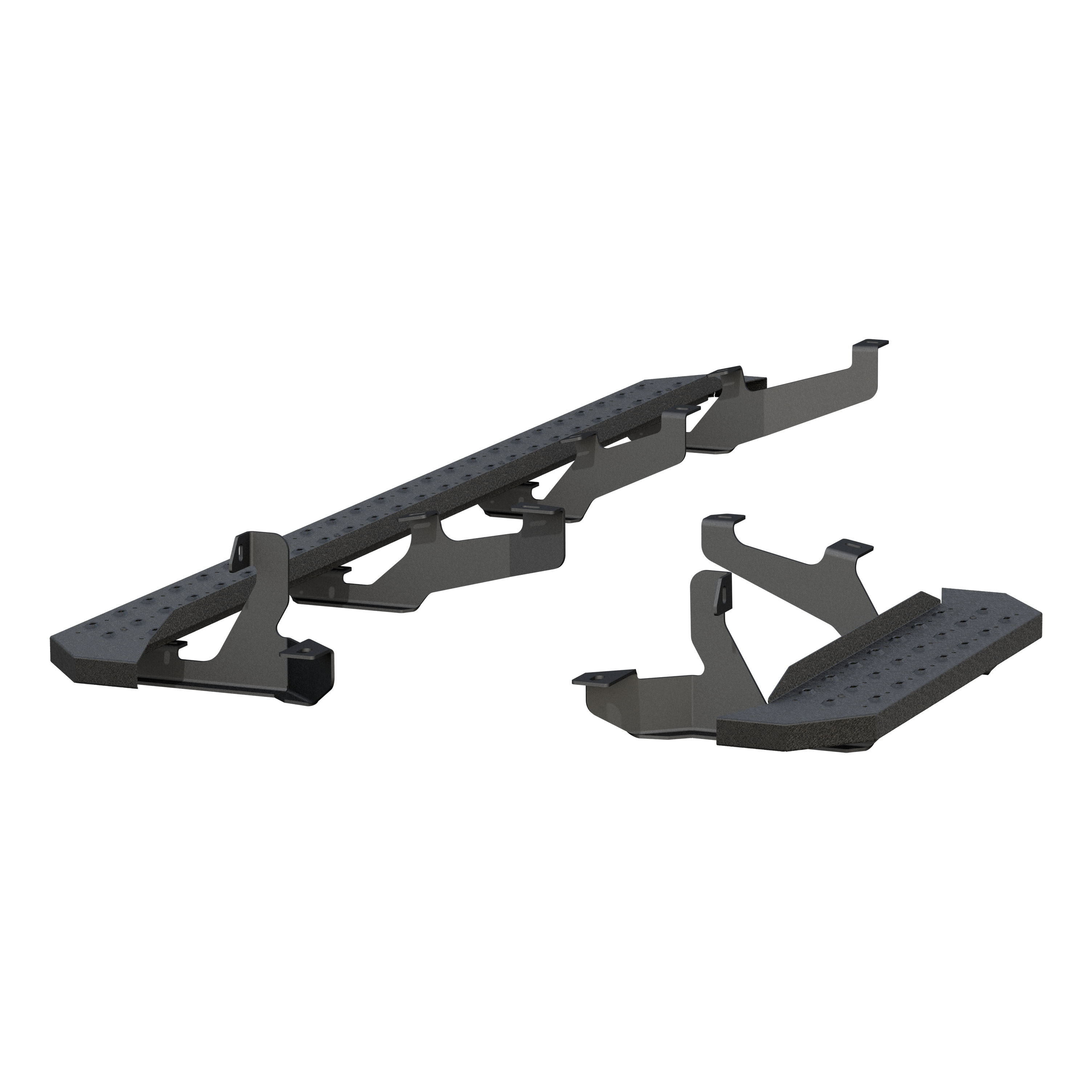 ARIES 2055539 RidgeStep Black Steel 36, 96-Inch Cargo Van Running Boards, Select Ram ProMaster 2500, 3500 thumbnail 2