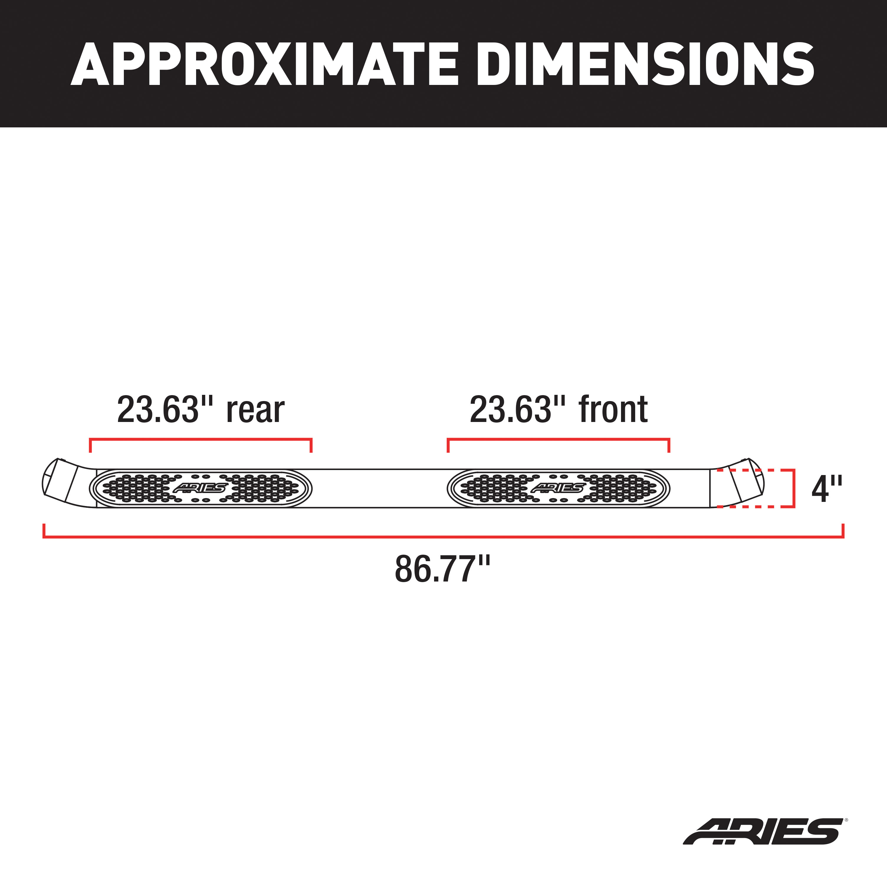 ARIES S225045-2 4-Inch Oval Polished Stainless Steel Nerf Bars, Select Ram 1500 thumbnail 7