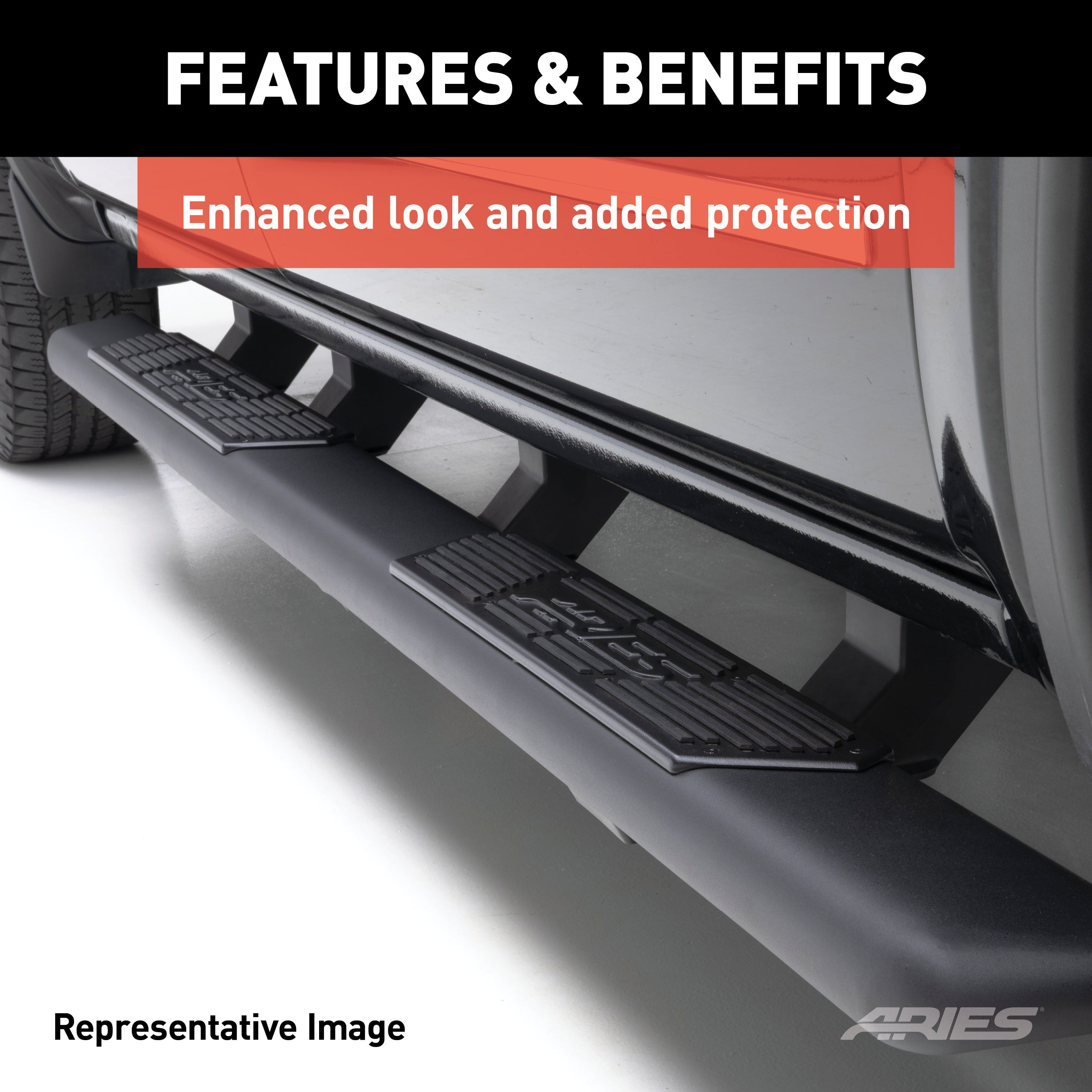 ARIES 2055180 VersaTrac Running Board Bracket Covers, 8-Pack thumbnail 2