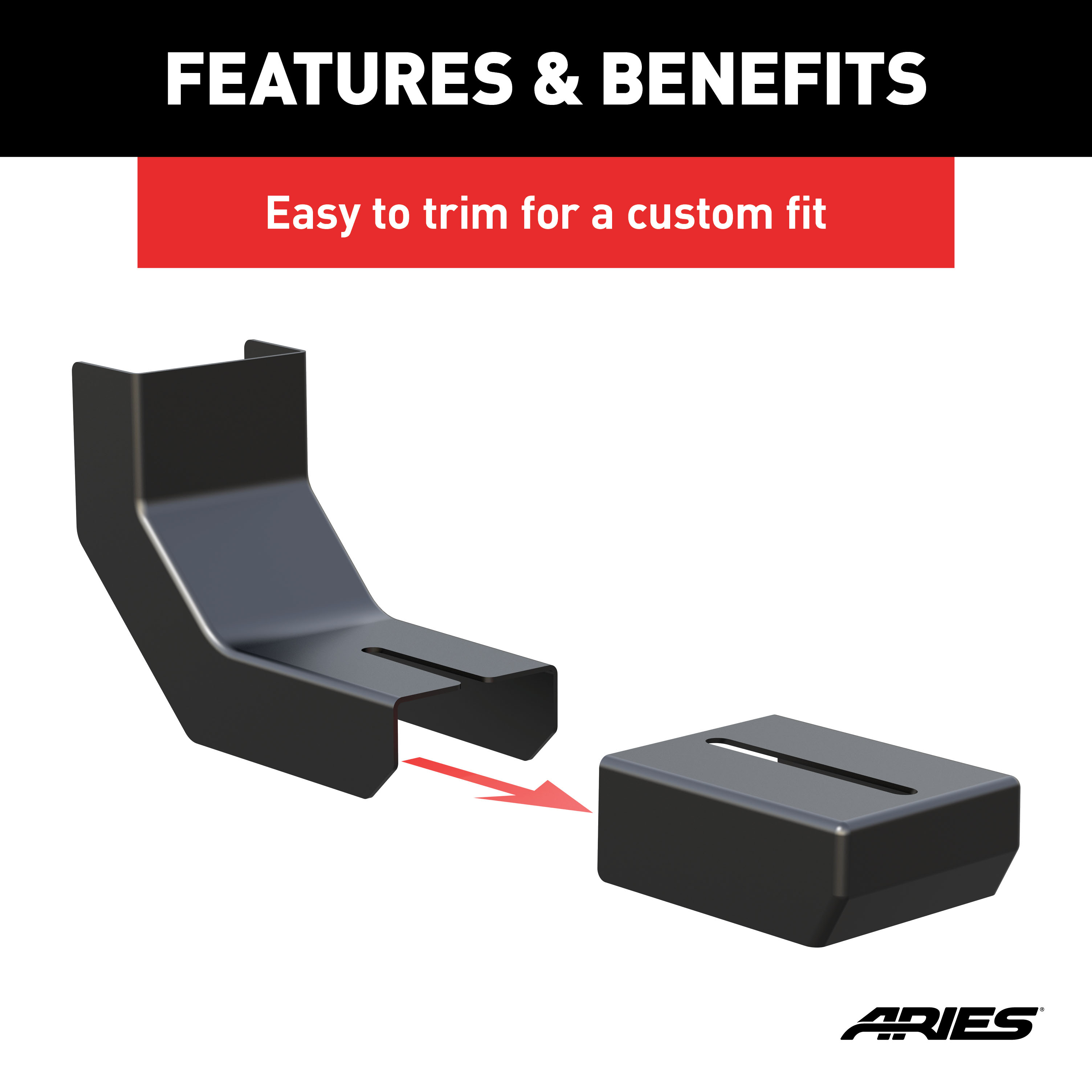 ARIES 2055180 VersaTrac Running Board Bracket Covers, 8-Pack thumbnail 4