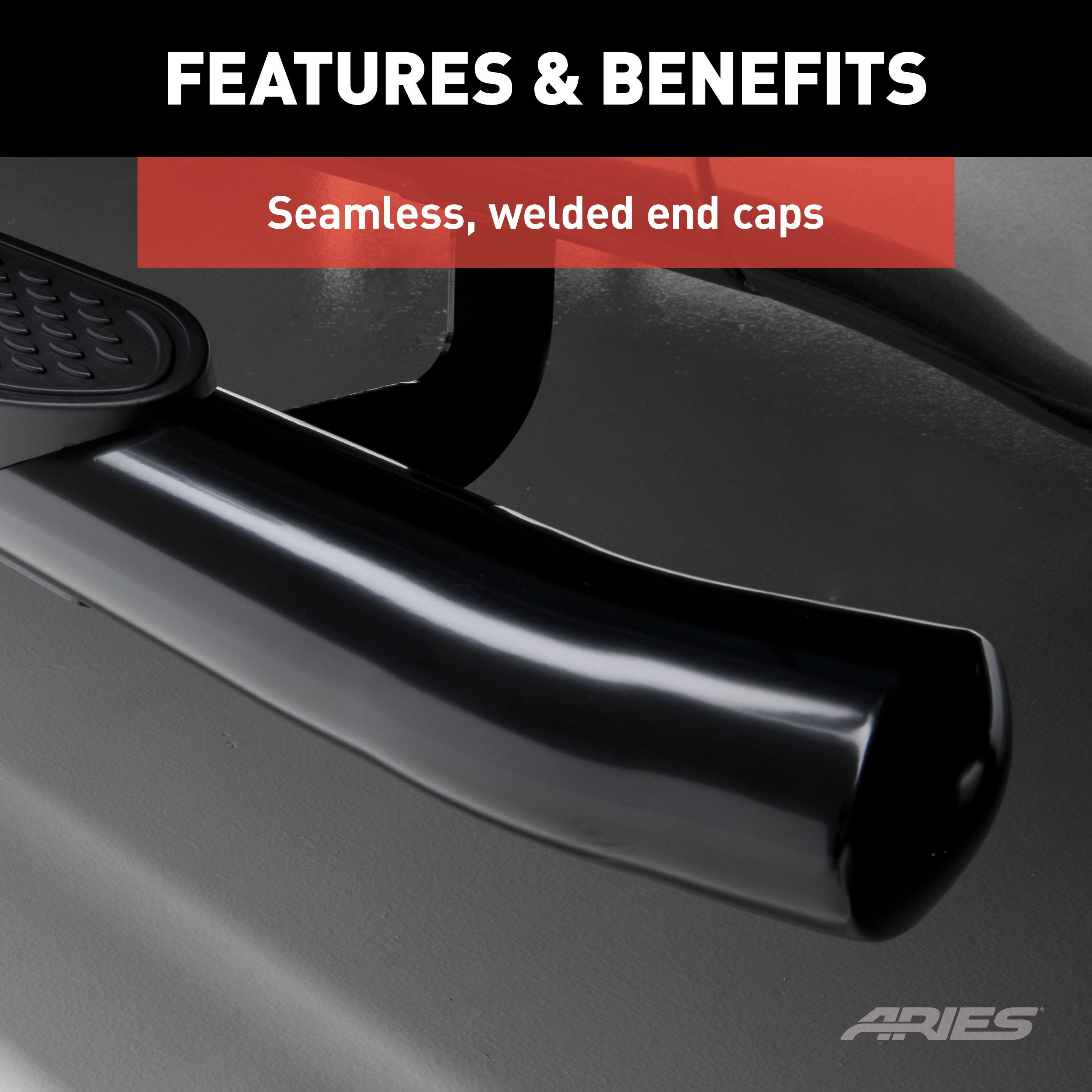 ARIES S223006 4-Inch Oval Black Steel Nerf Bars, Select Ford Excursion, F-250, F-350 Super Duty thumbnail 5