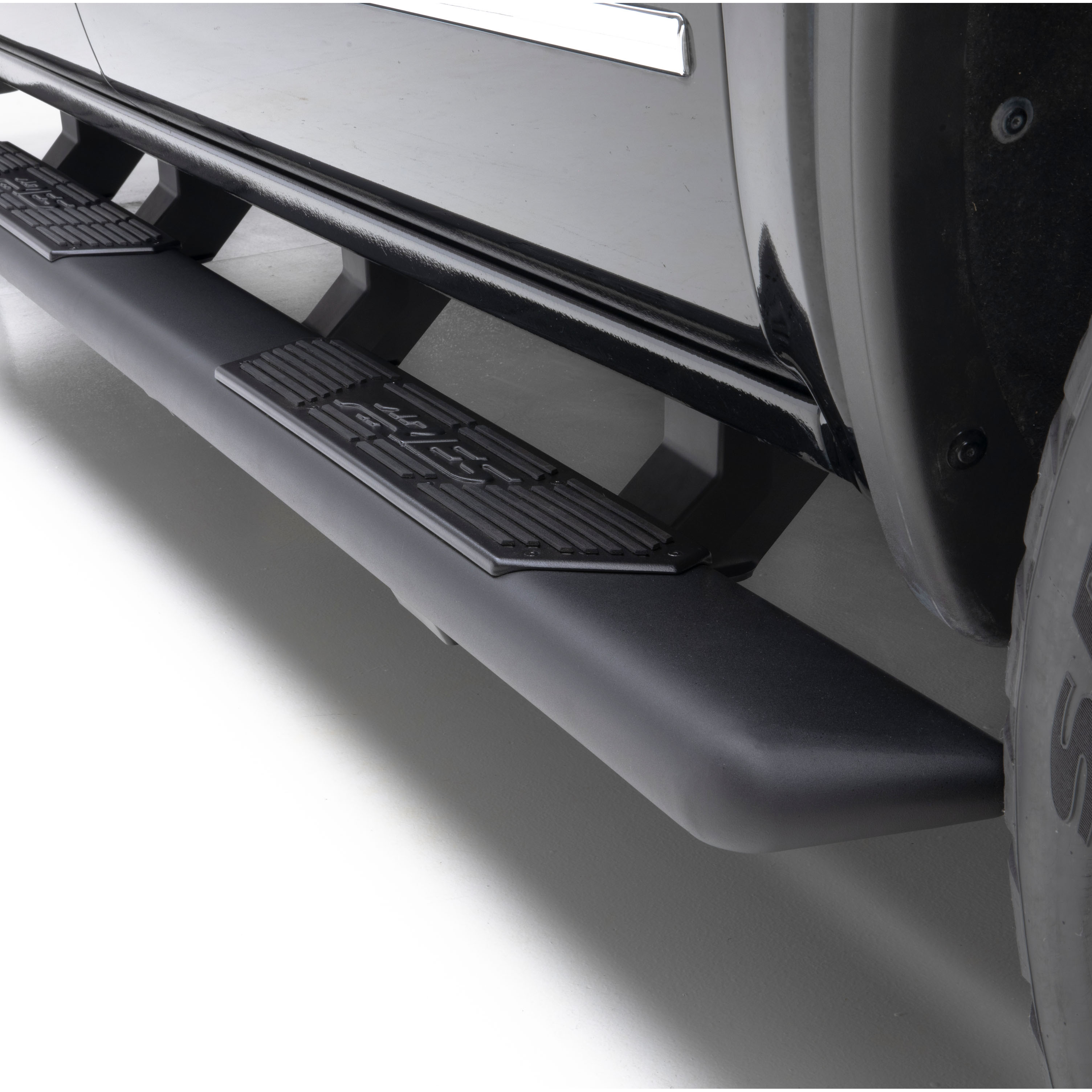 ARIES 2558045 AscentStep Black Steel 5-1/2 x 75-Inch Truck Running Boards, Select Nissan Titan thumbnail 0