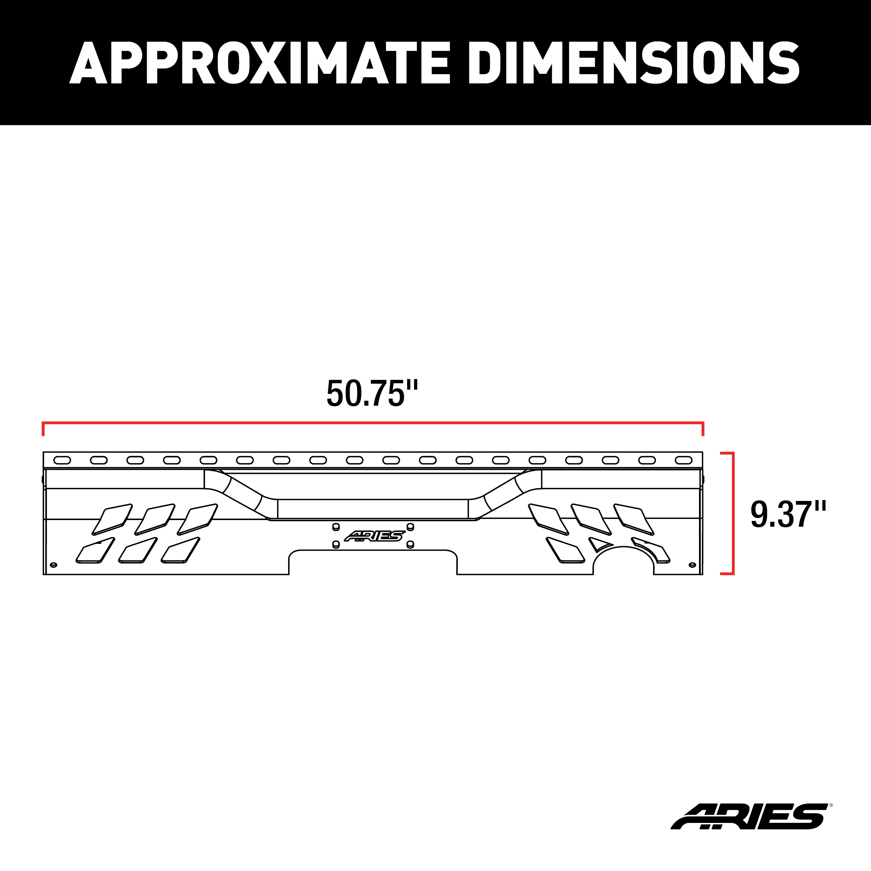 ARIES 2081021 TrailChaser Black Aluminum Rear Bumper Center Section Only, Select Jeep Wrangler JK thumbnail 7