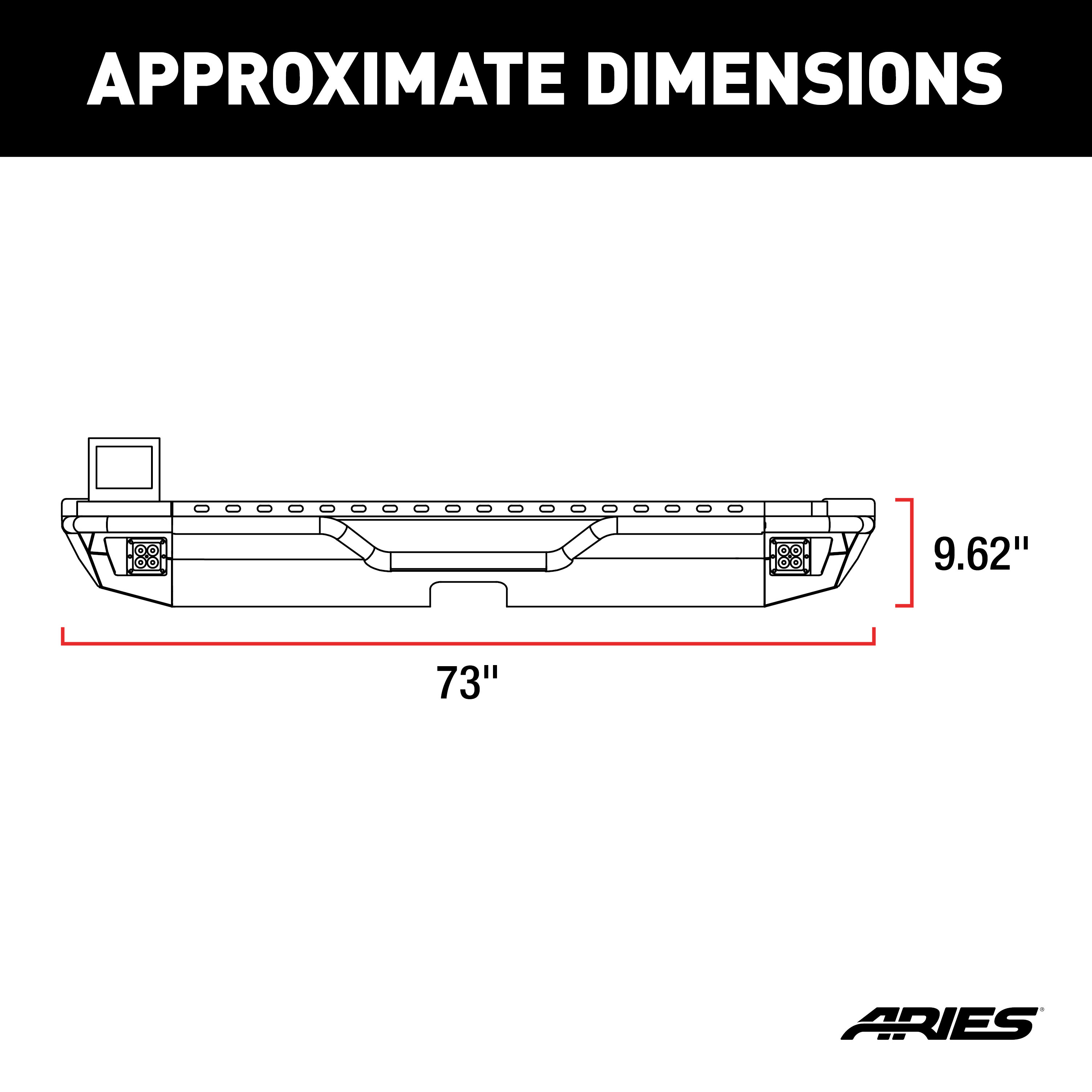ARIES 2082083 TrailChaser Black Aluminum Rear Bumper with LED Lights, Select Jeep Wrangler JL thumbnail 2