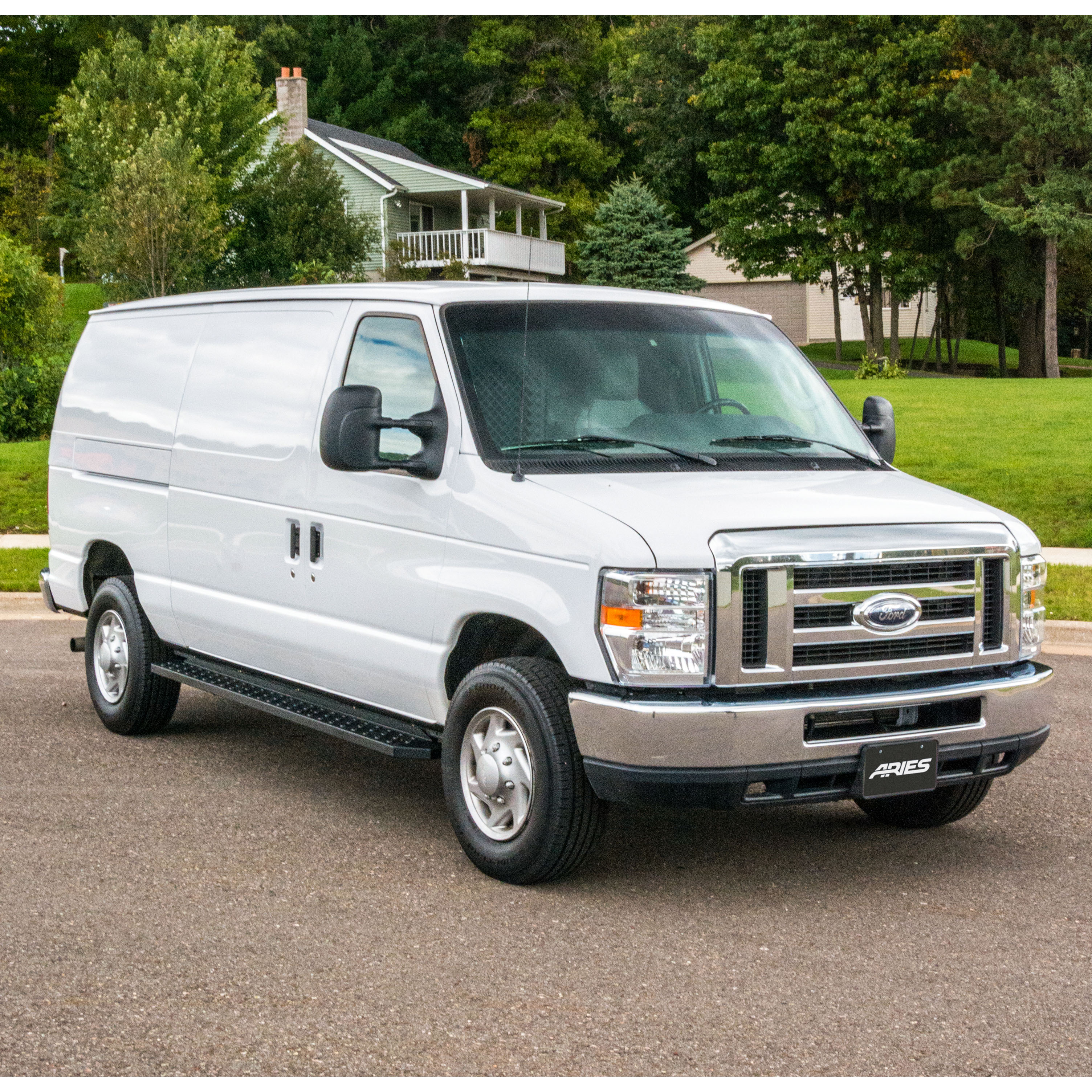 ARIES 2055545 RidgeStep Black Steel 36, 96-Inch Cargo Van Running Boards, Select Ford Transit 150, 250, 350, E-Transit thumbnail 8