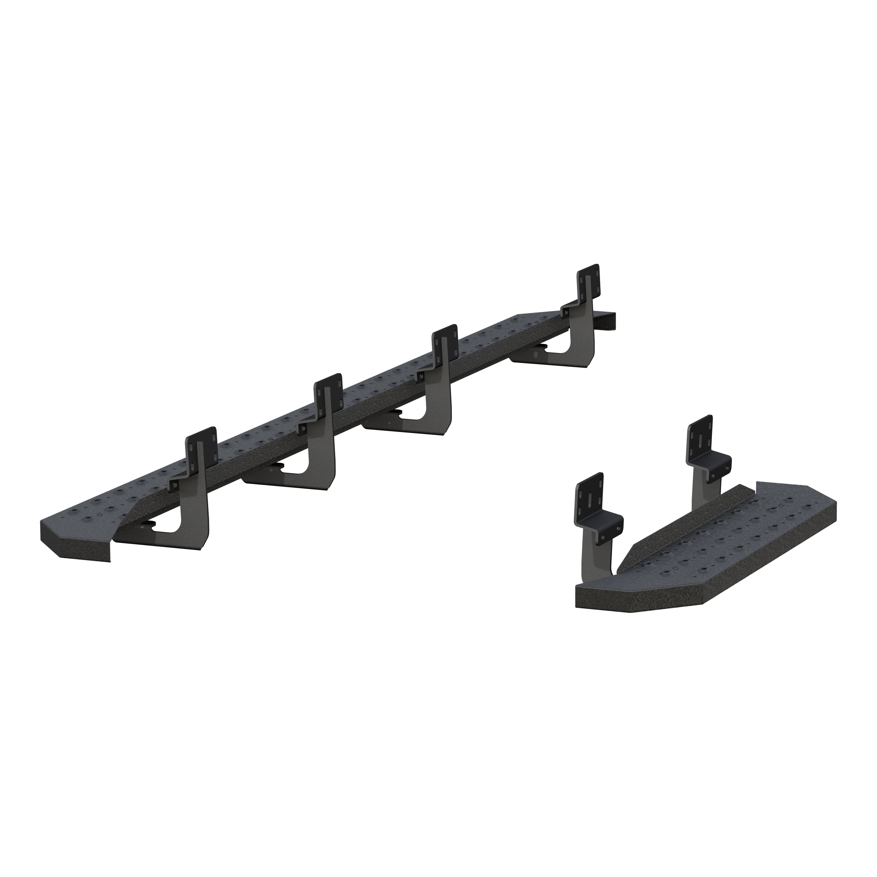ARIES 2055545 RidgeStep Black Steel 36, 96-Inch Cargo Van Running Boards, Select Ford Transit 150, 250, 350, E-Transit thumbnail 2