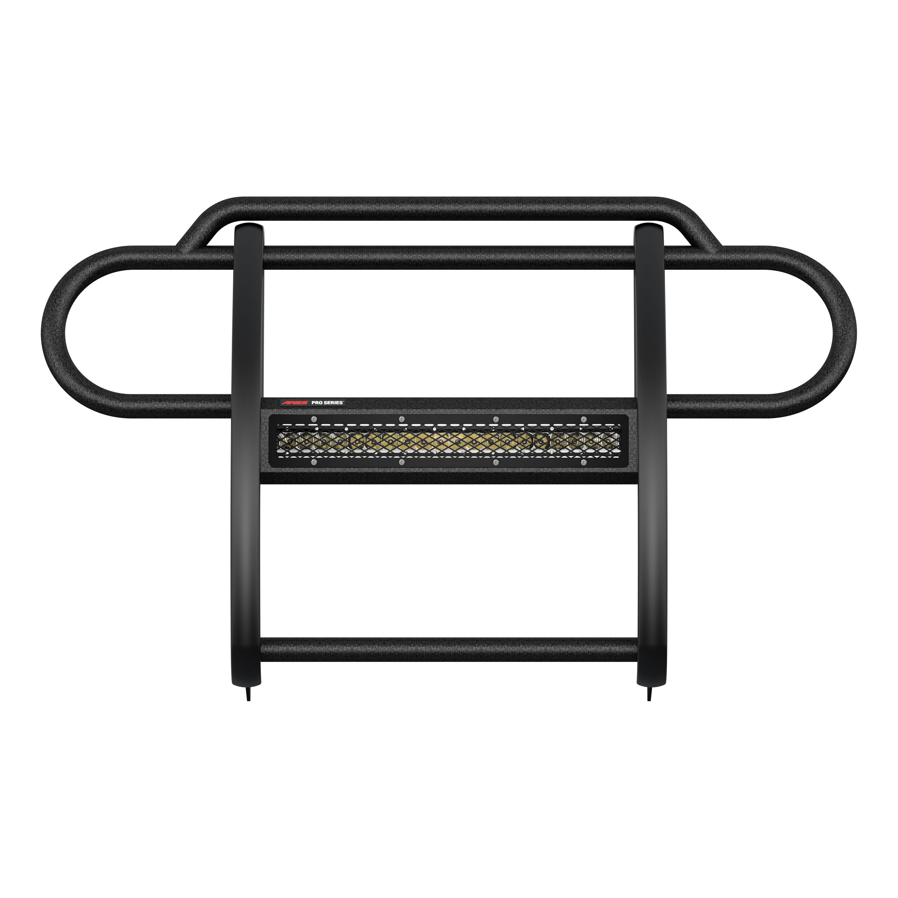 ARIES 2170032 Pro Series Black Steel Grille Guard with Light Bar, Select Jeep Wrangler JL, Gladiator thumbnail 2