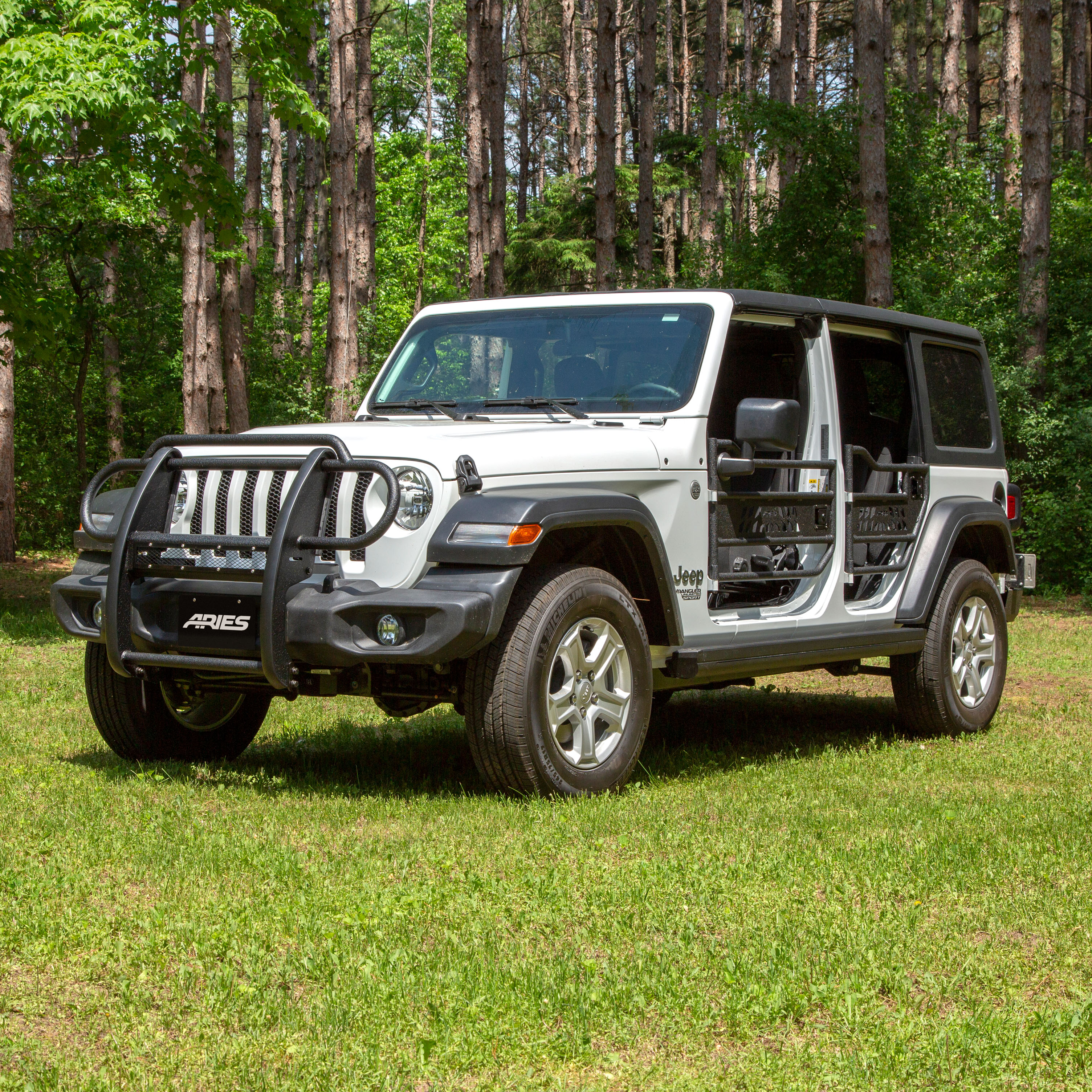 ARIES 2170032 Pro Series Black Steel Grille Guard with Light Bar, Select Jeep Wrangler JL, Gladiator thumbnail 10