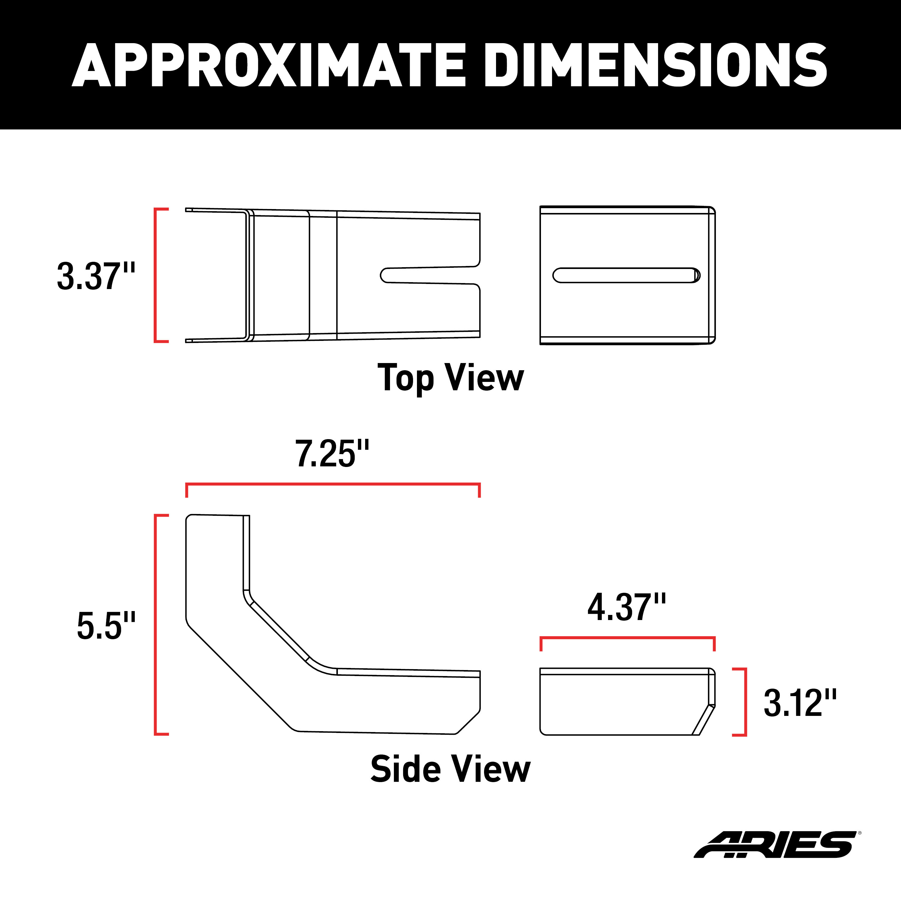 ARIES 2055140 VersaTrac Running Board Bracket Covers, 4-Pack thumbnail 7