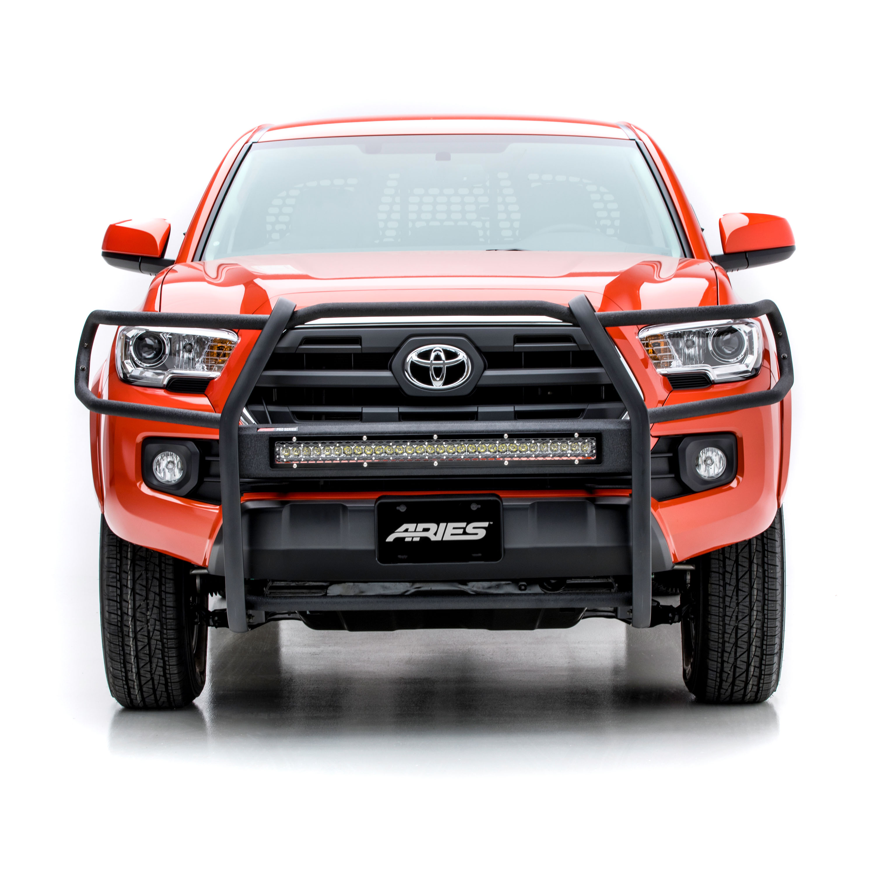 ARIES 2170006 Pro Series Black Steel Grille Guard with Light Bar, Select Toyota Tacoma thumbnail 11