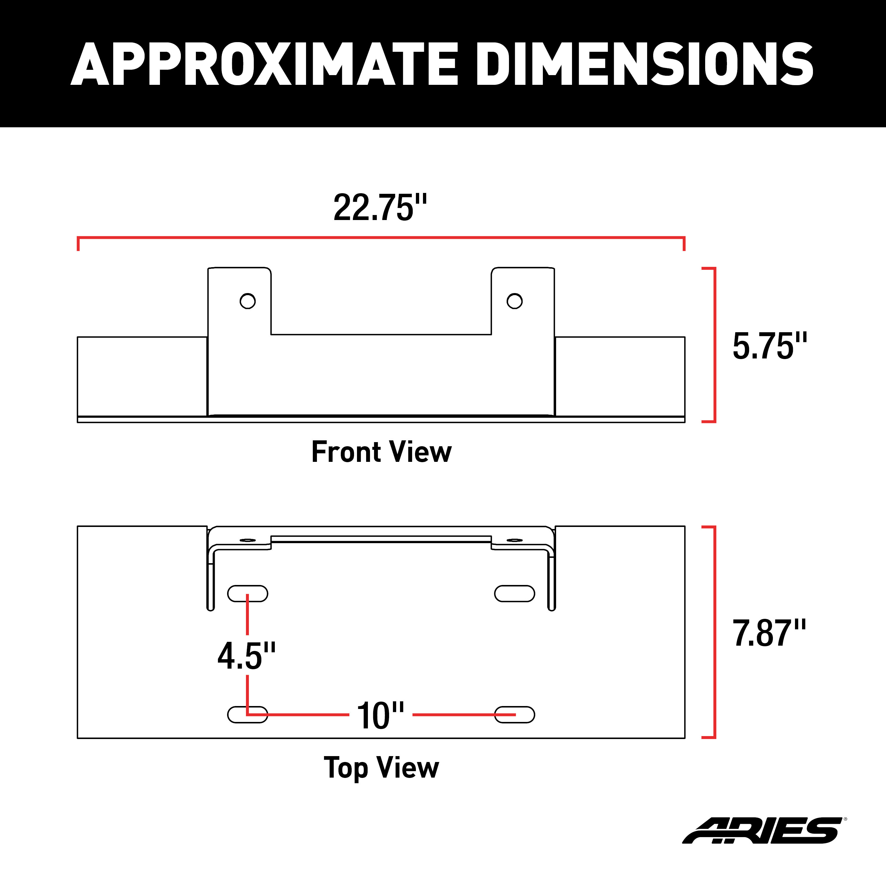 ARIES 2072100 TrailChaser Winch Adapter Plate with Fairlead Mount thumbnail 4