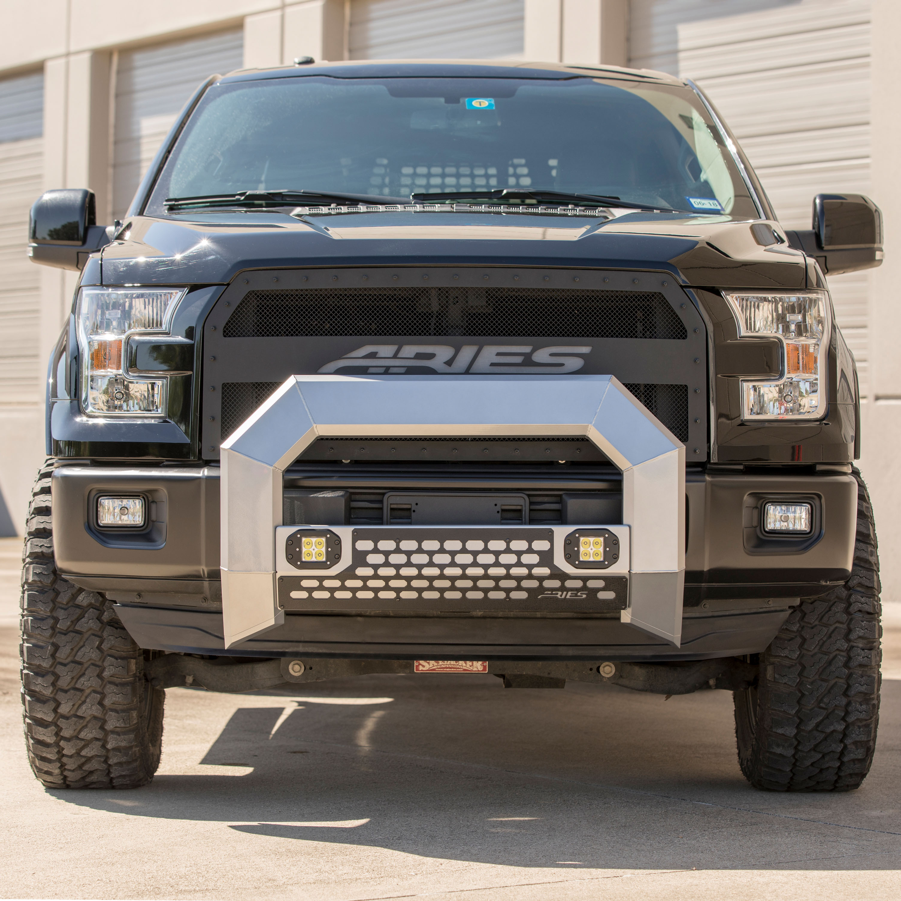 ARIES 2154101 AdvantEDGE Chrome Aluminum Truck Bull Bar with Lights, Select Chevrolet Silverado, GMC Sierra 2500, 3500 HD thumbnail 11