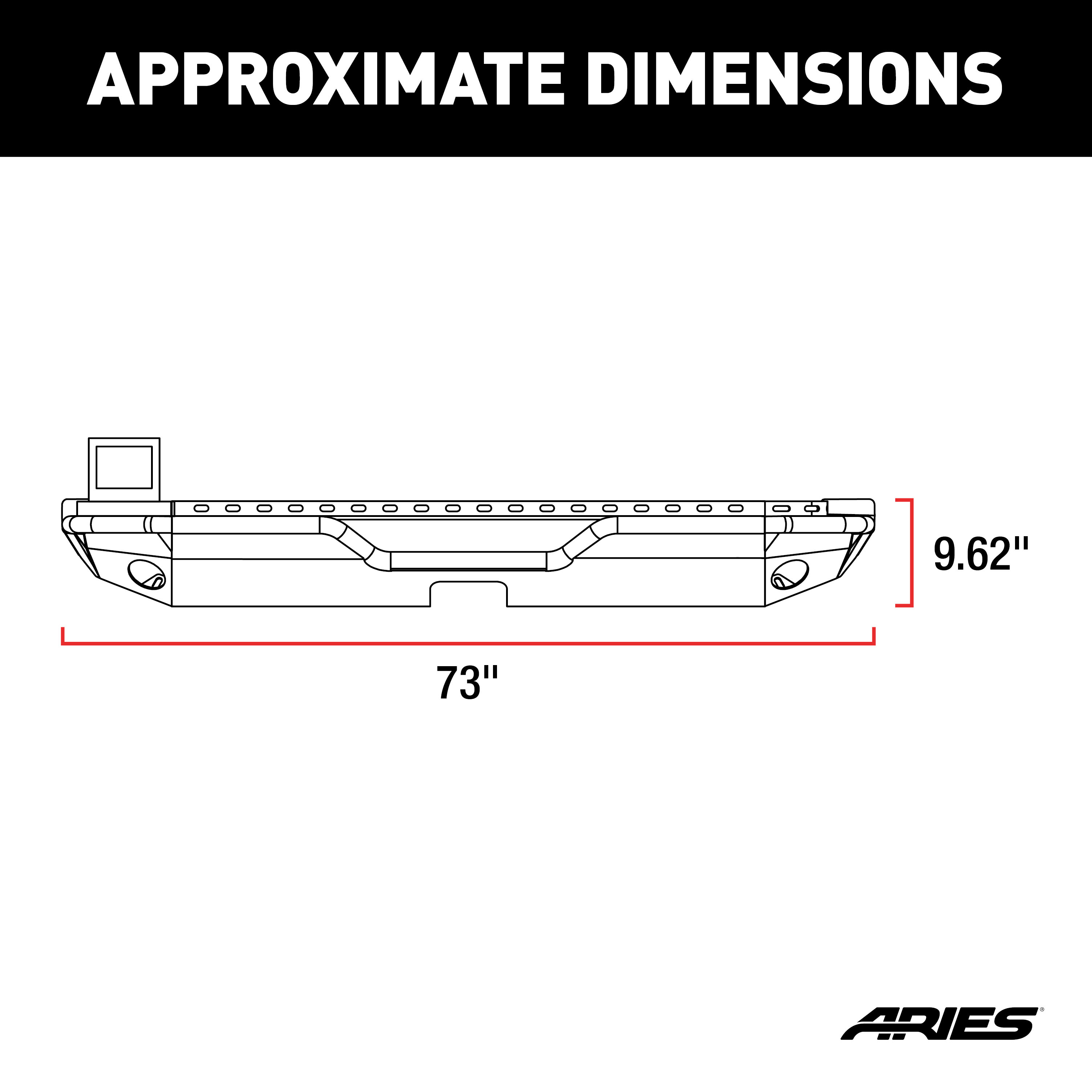 ARIES 2082082 TrailChaser Black Aluminum Rear Bumper, Select Jeep Wrangler JL thumbnail 2